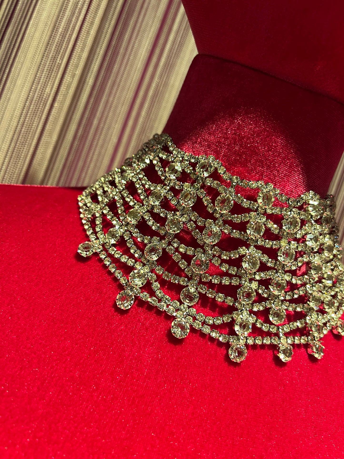 Choker Swarovski montatura argentata