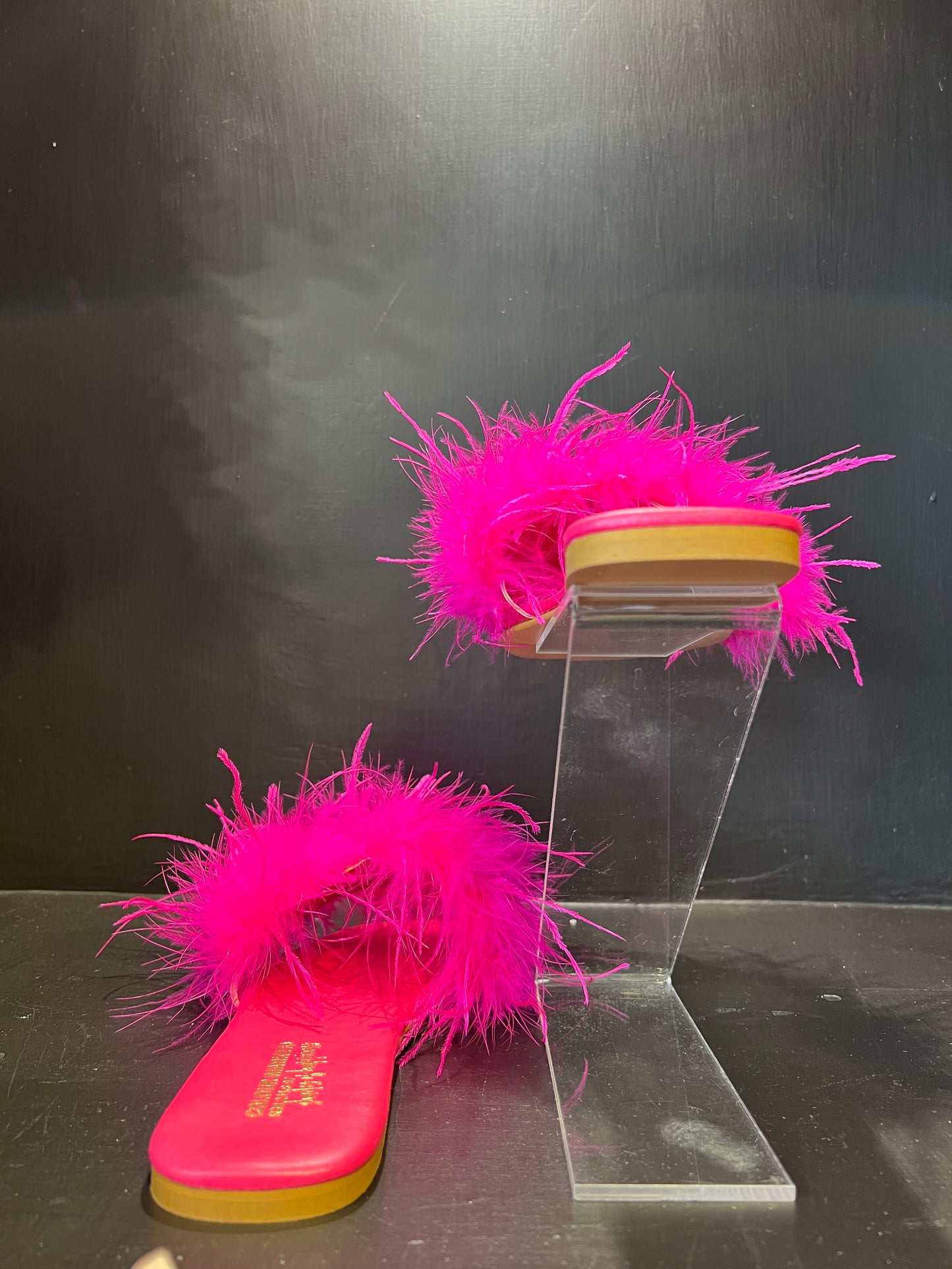 Colour market sconto -20% ciabattina marabou fuxia