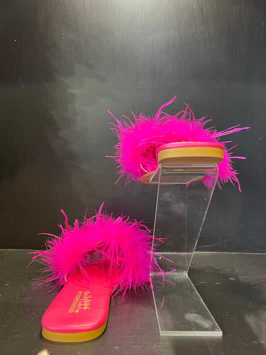 Colour market ciabattina marabou fuxia