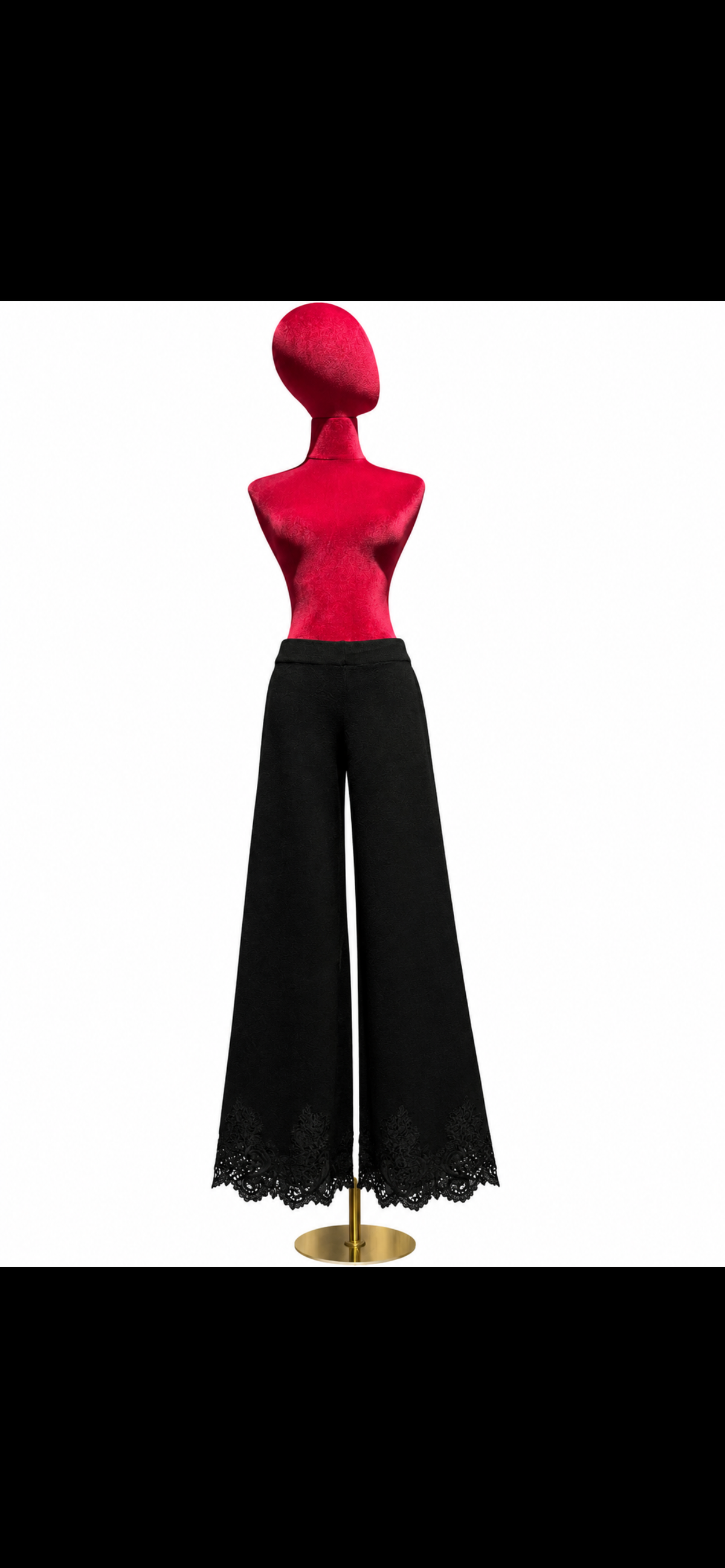 The room completo maglia e pantalone con pizzo nero