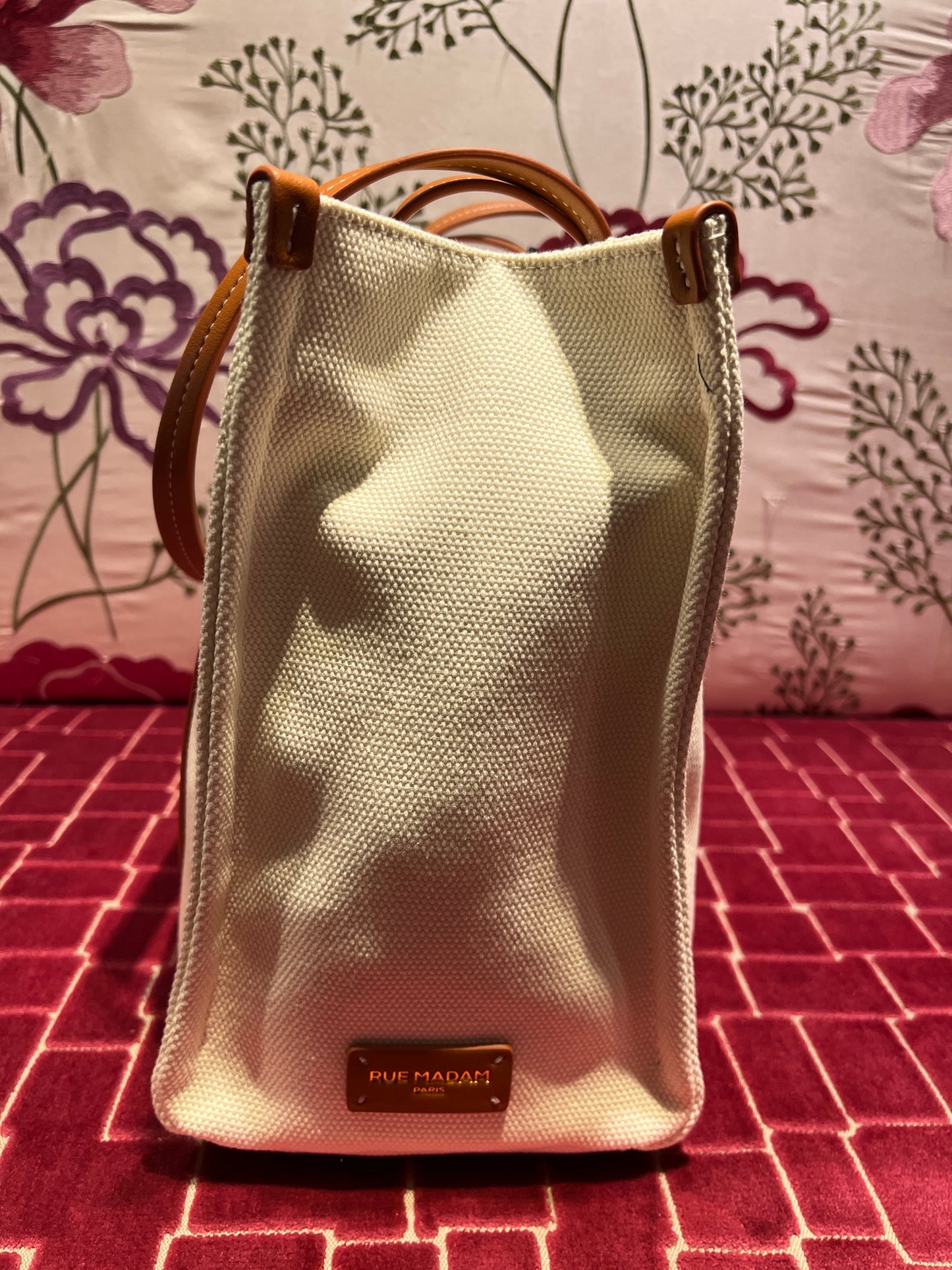 Rue Madam jellystone borsa shopping canvas bianca con teddy