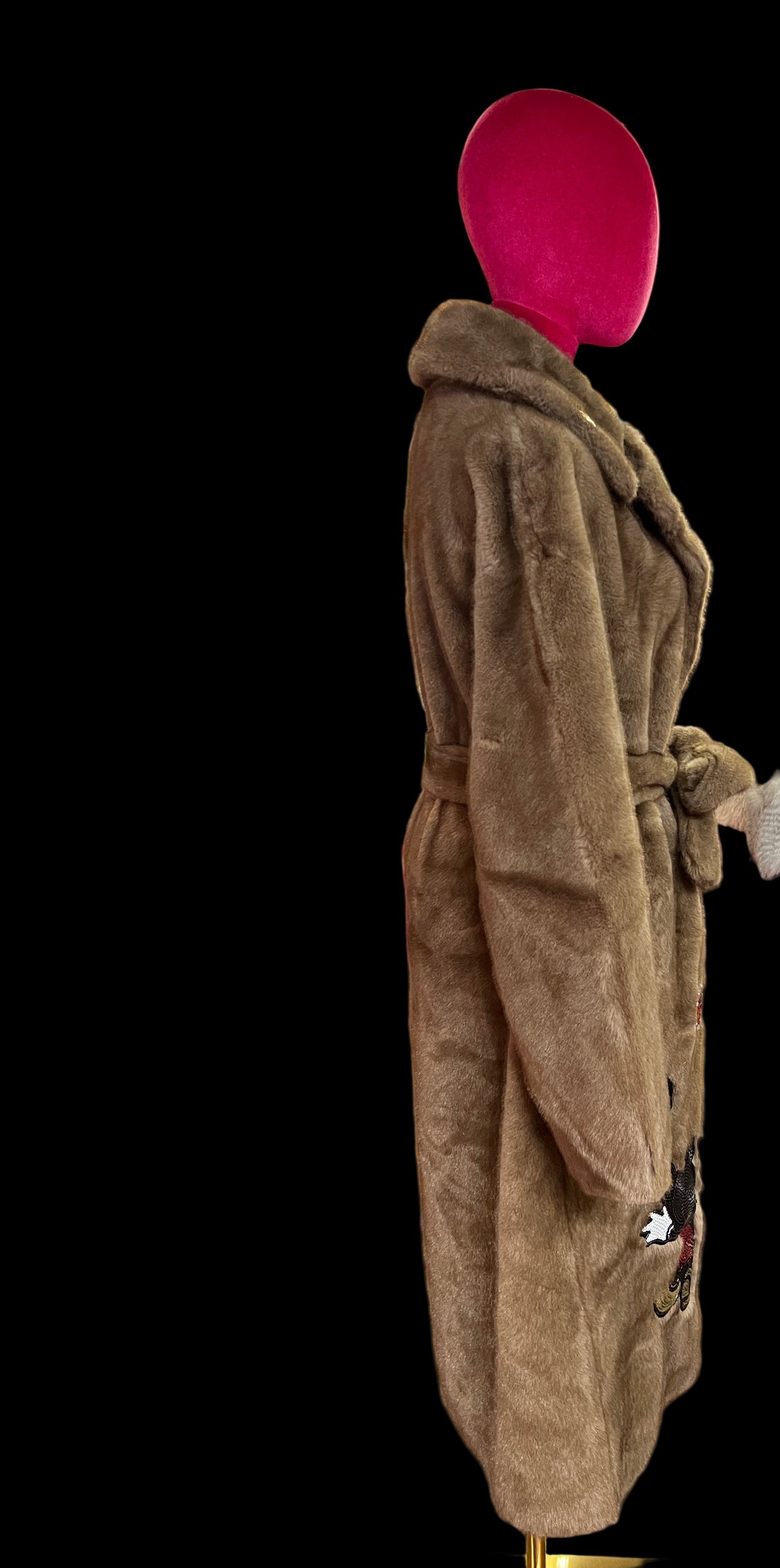 Abpink🩷 eco visone miele con patch Topolino cuore sacro