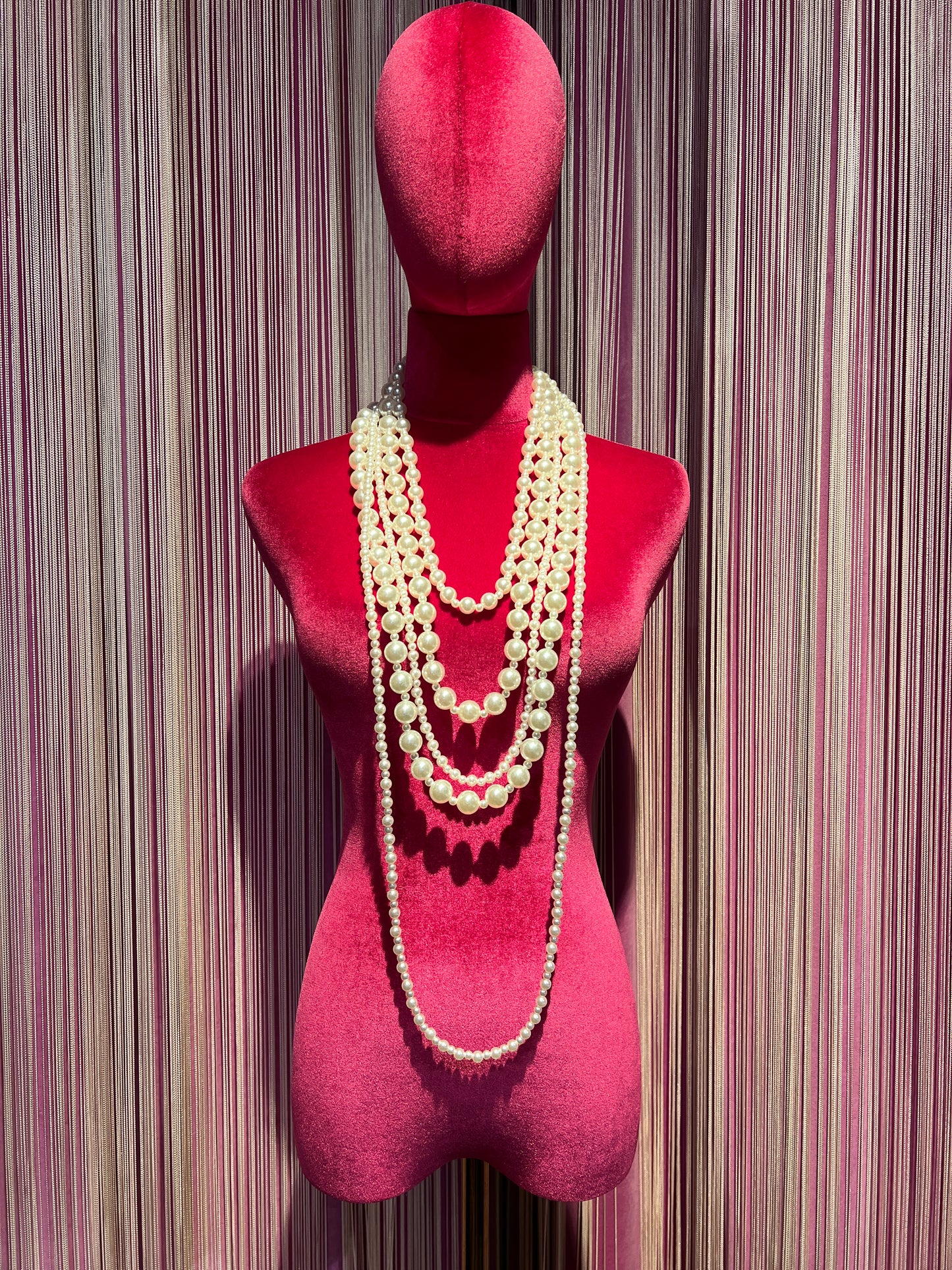 Collana multifili perle