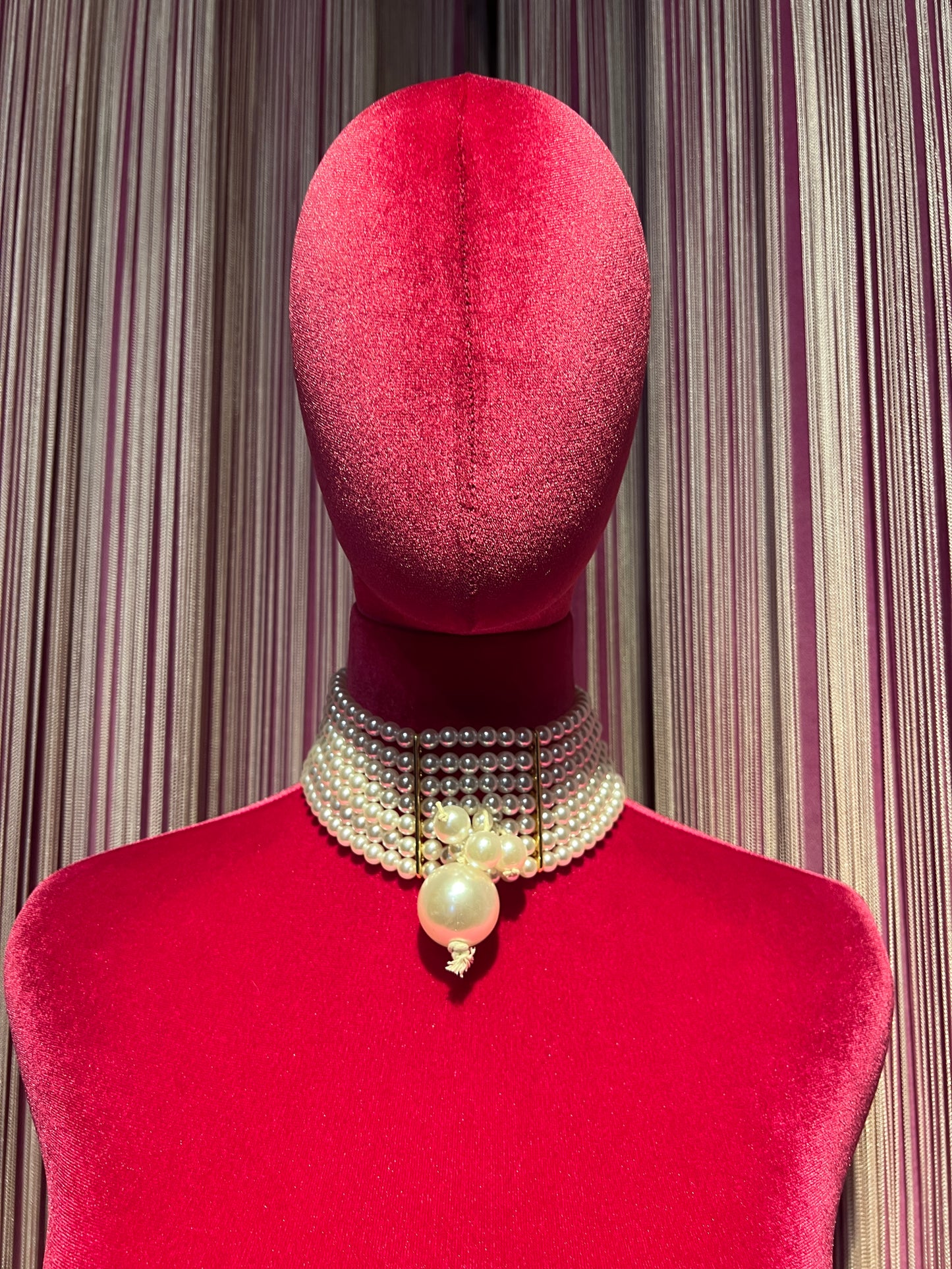 Choker perle con perla centrale grande