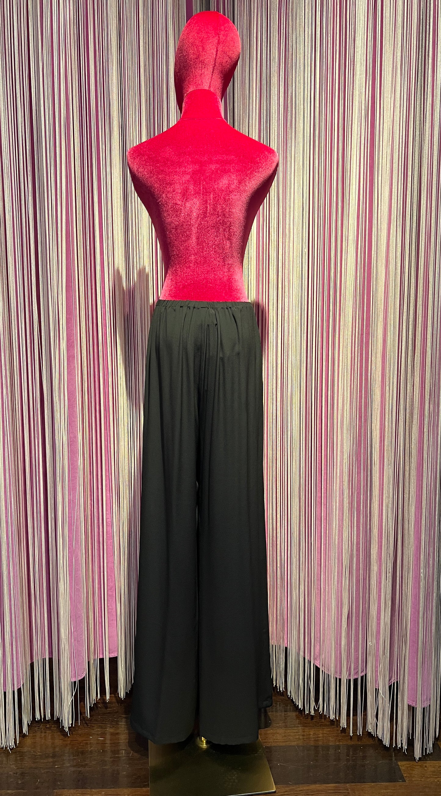 SU official pantalone morbido con elastico e laccetto in vita cioccolato