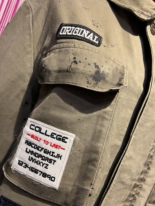 ABpink 🩷giacca la verdina unisex verde militare con patch padel