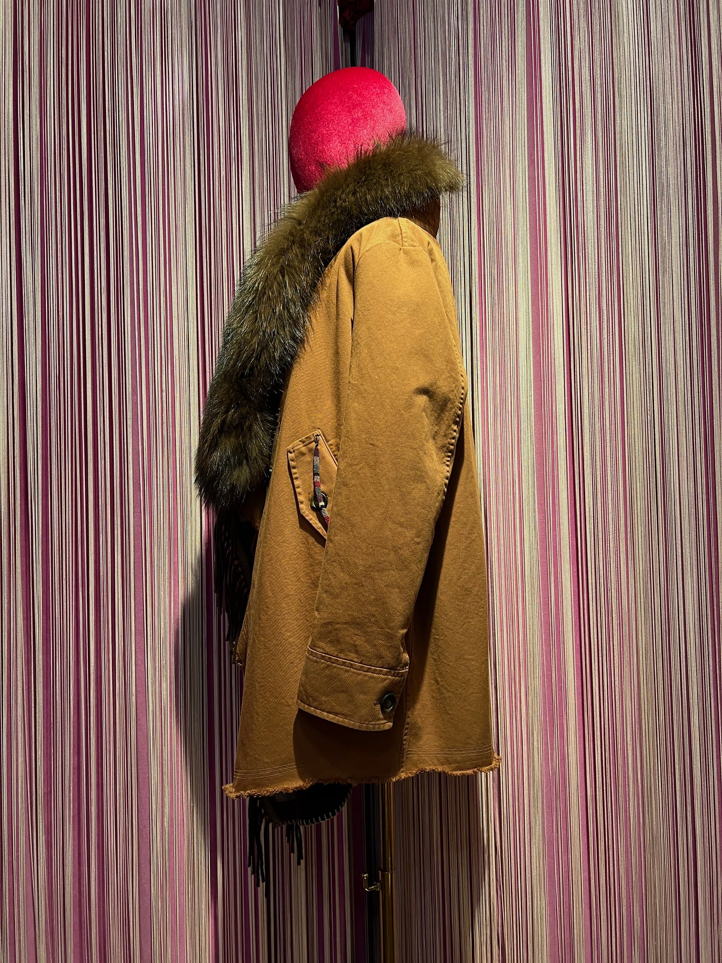 Bazar deluxe giaccone piu gilet rimovibile con pelliccia raccoon