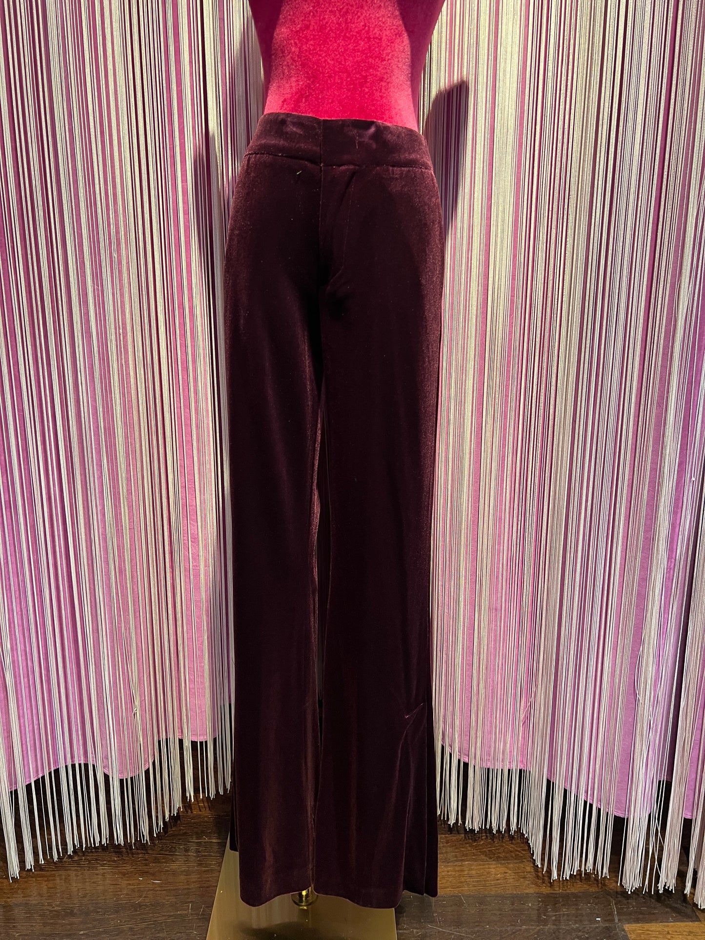 Don’t @me -40% di sconto pantalone in velluto con spacco prugna