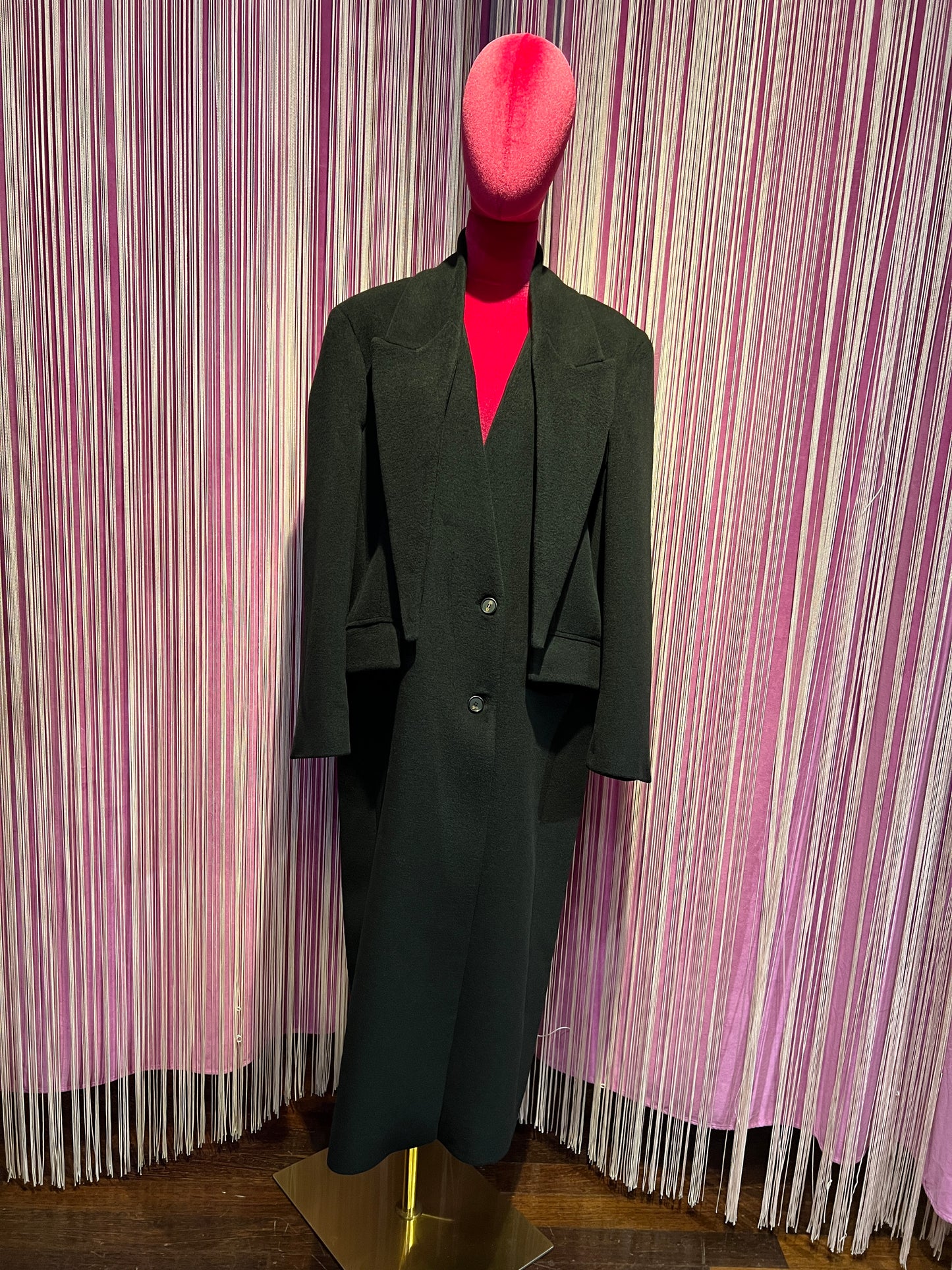 SU official cappotto lungo con sciarpa rimovibile