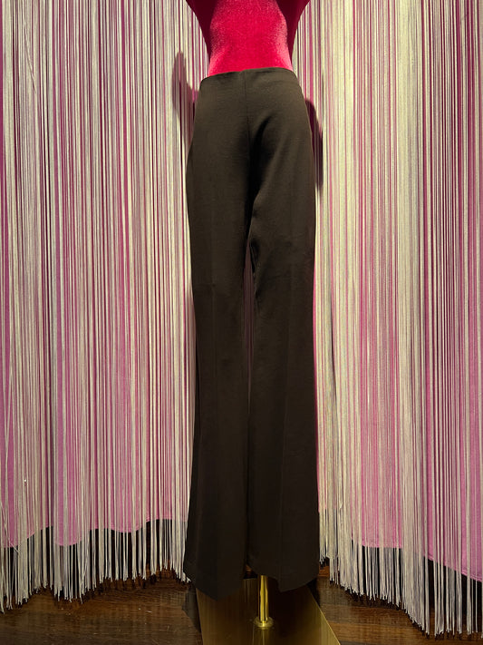 SU official pantalone a zampa colore  cioccolato punto Milano elasticizzato