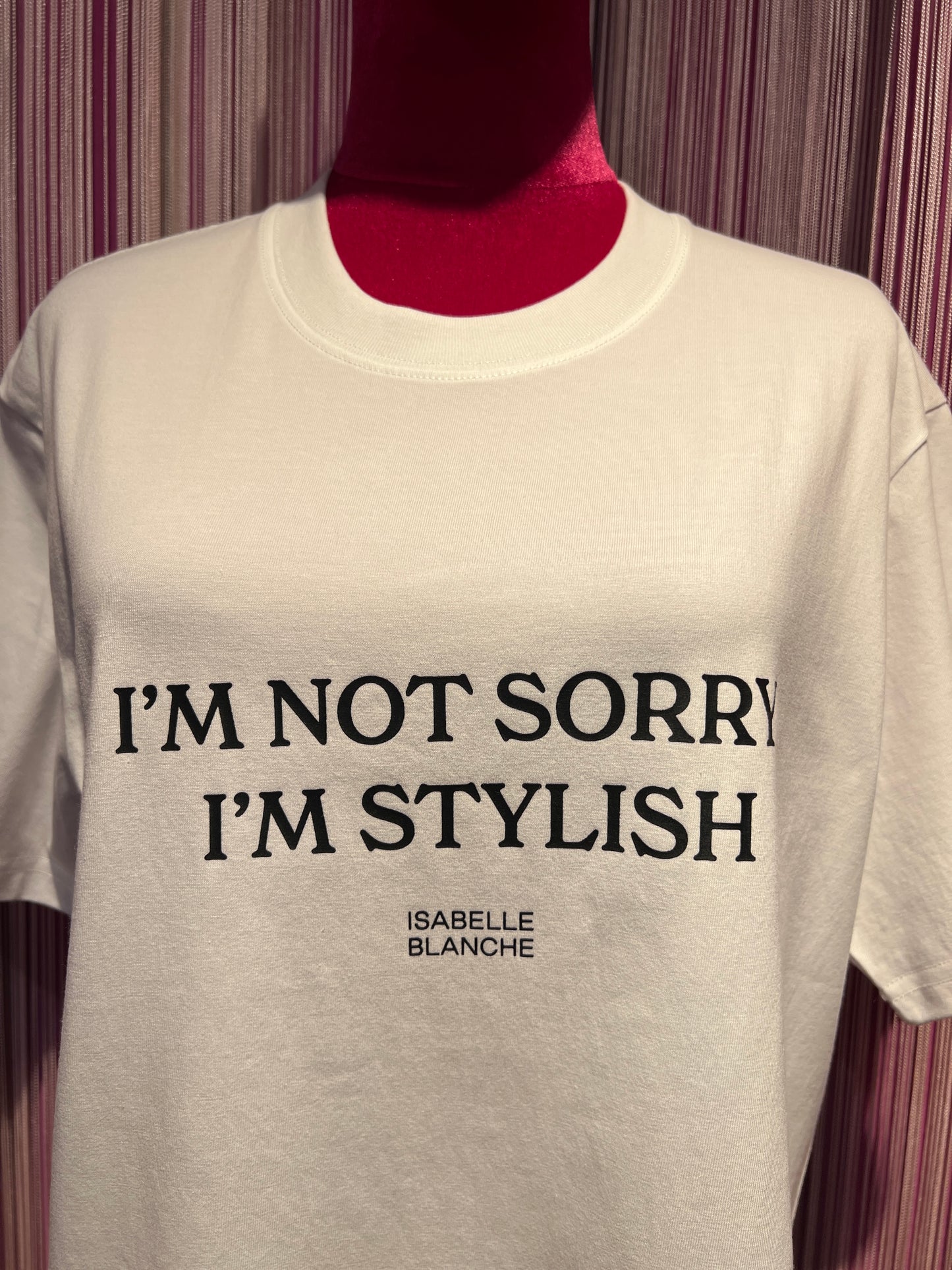 Isabelle Blanche Paris t shirt di cotone con stampa “ I’m not sorry, i’m stylish “