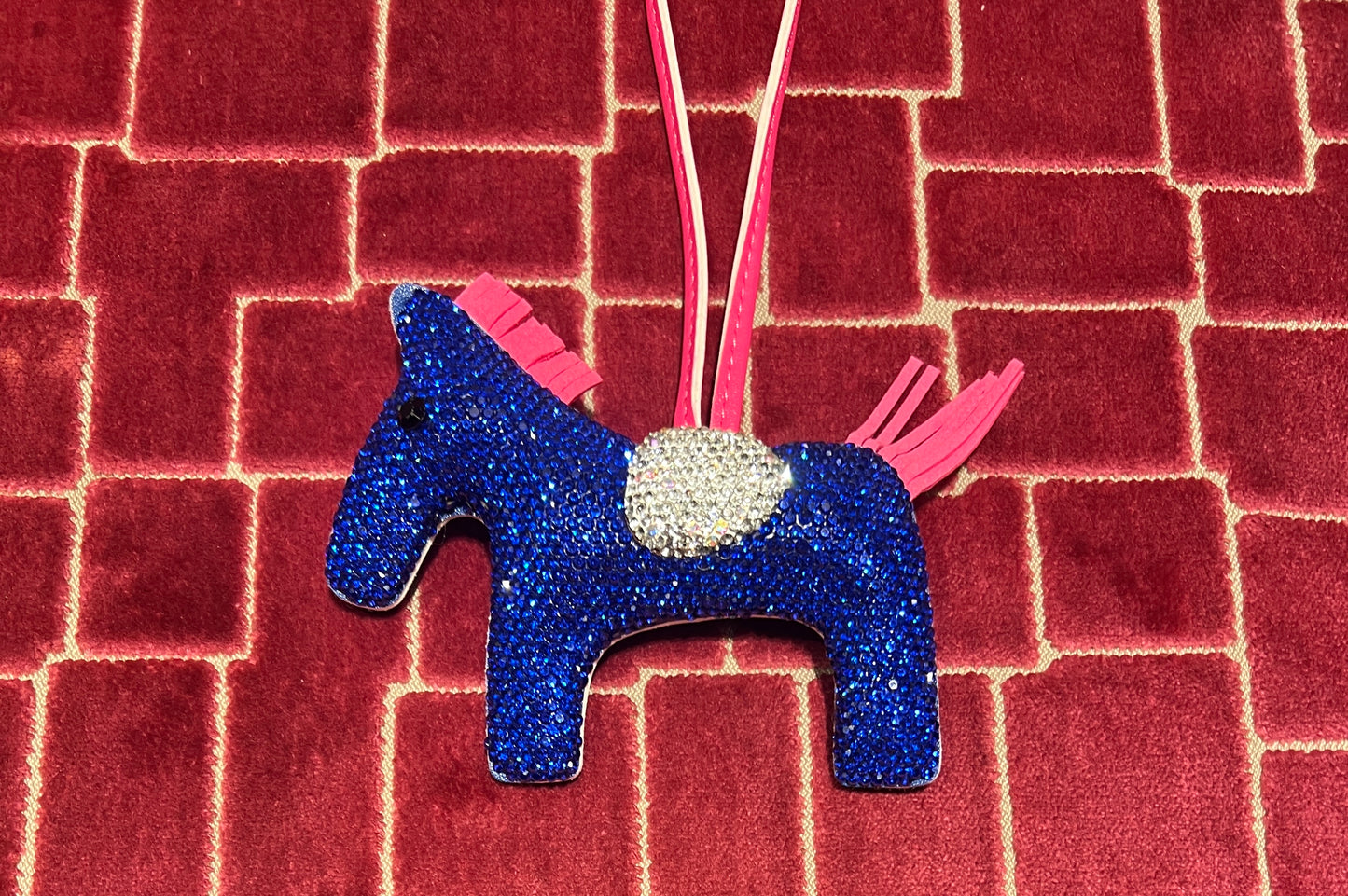 Charms cavallo cristalli bluette