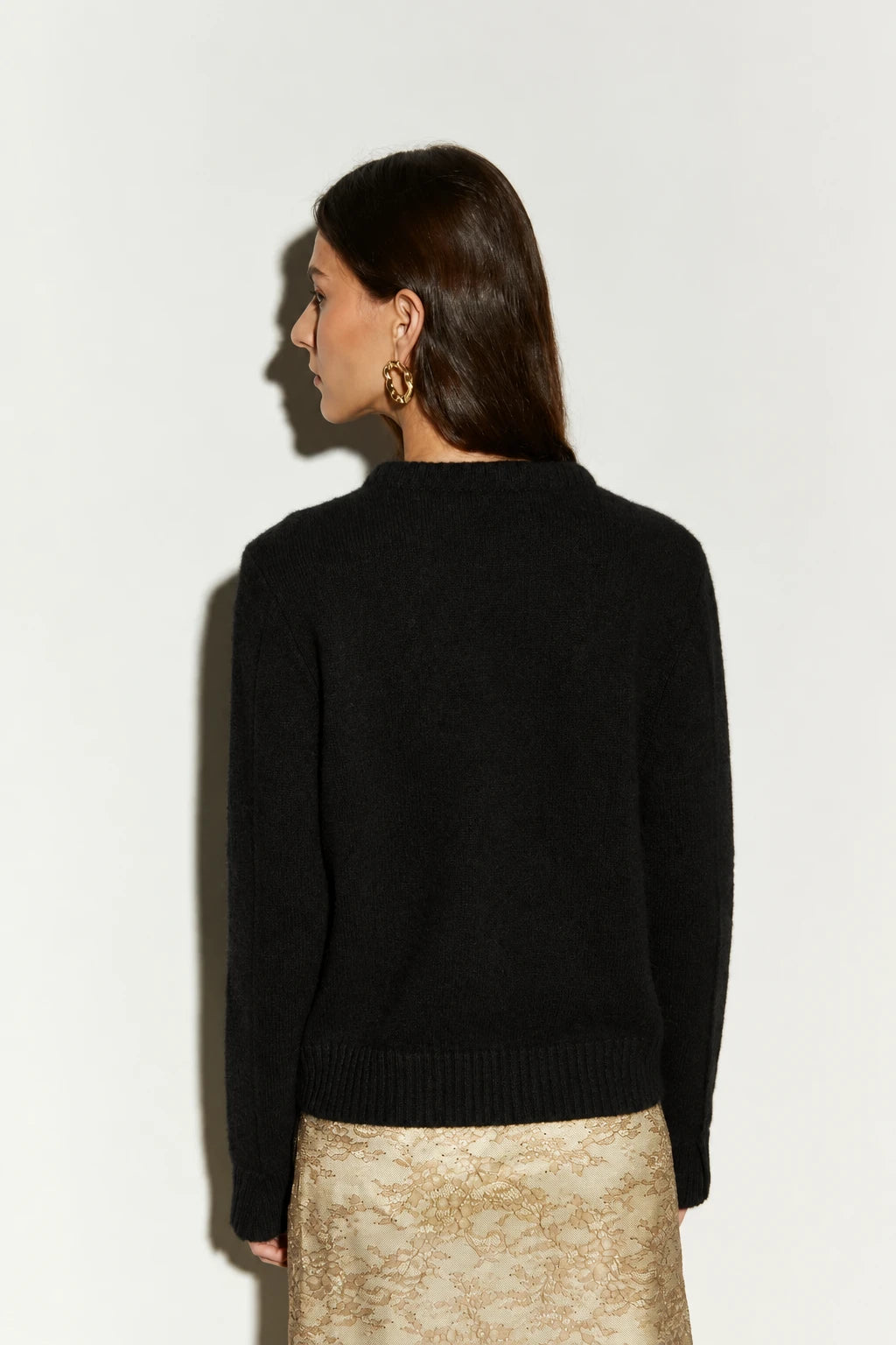 Isabelle Blanche Paris maglia girocollo con ricami strass