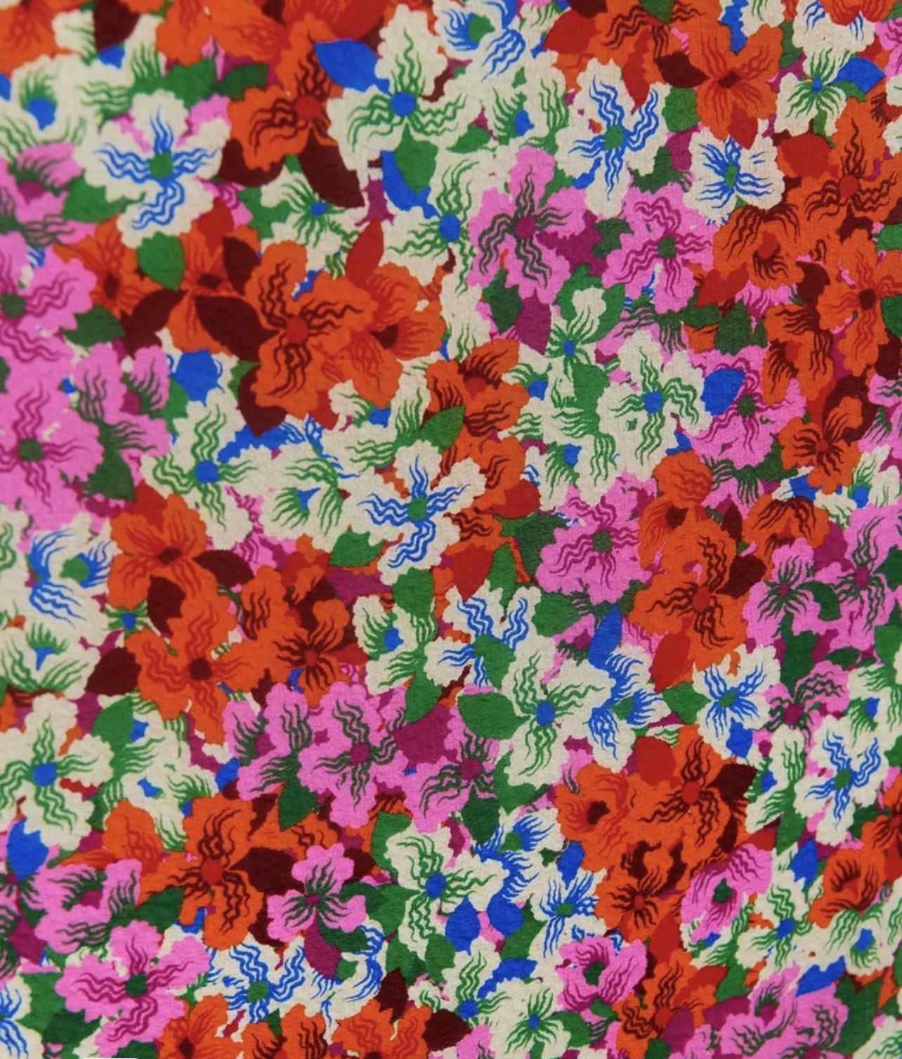 Essentiel antwerp foulard quadrato misto seta fantasia floreale multicolore
