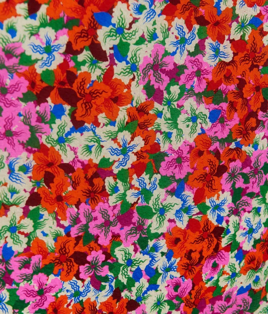 Essentiel antwerp foulard quadrato misto seta fantasia floreale multicolore