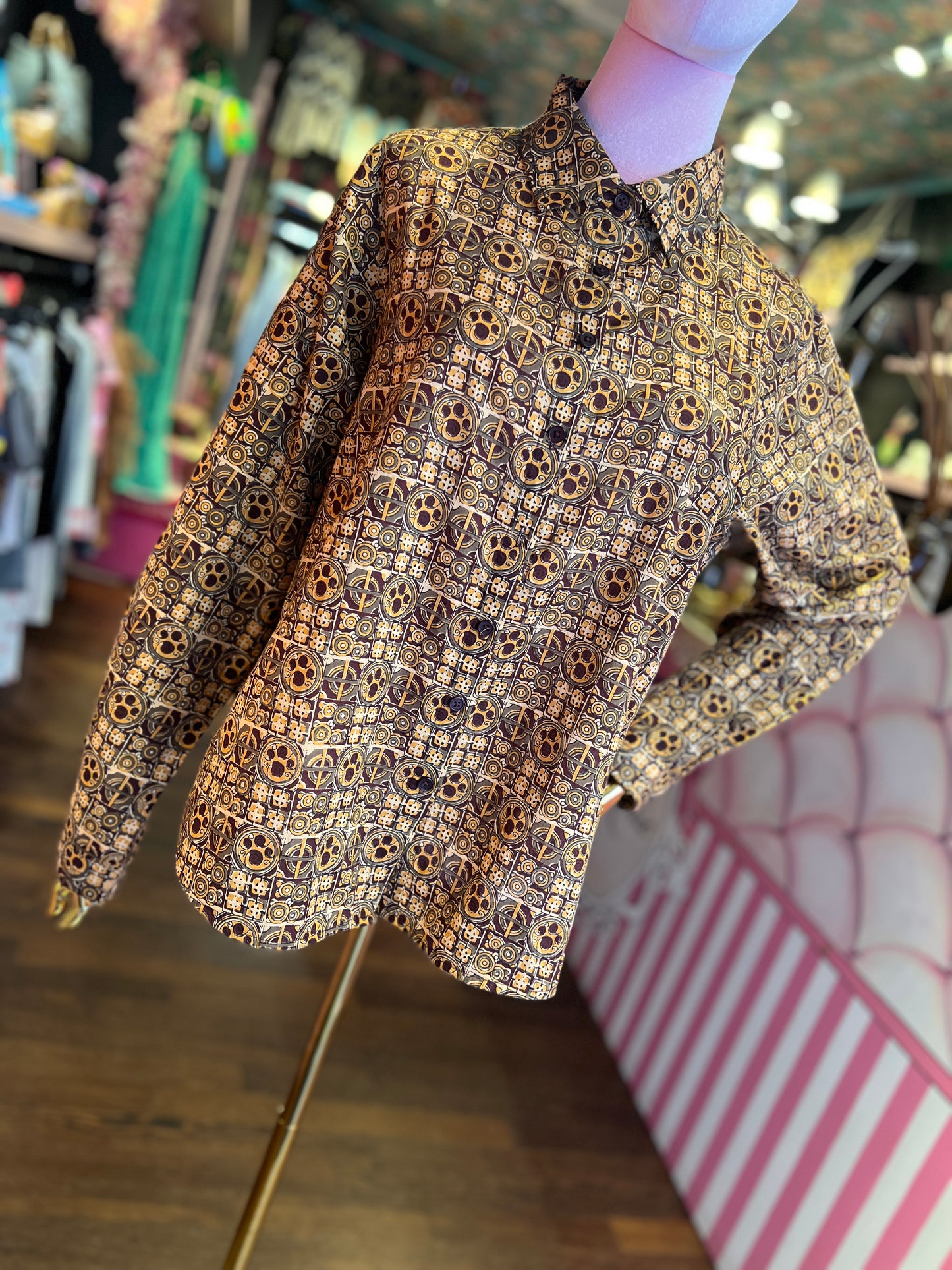 Mon amour Paris camicia cotone fantasia geometrica