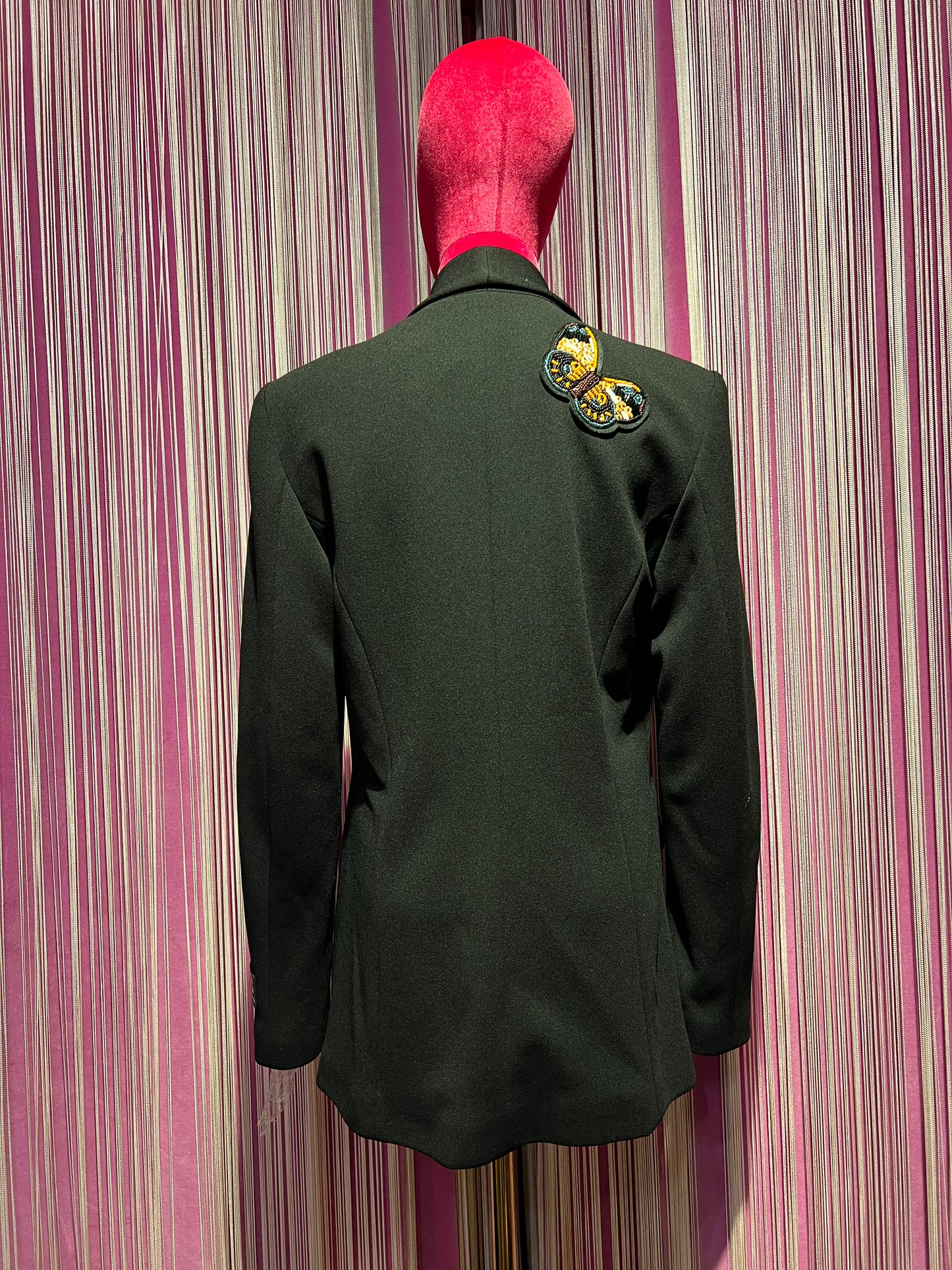 5 Progress giacca modello smoking con patch farfalle