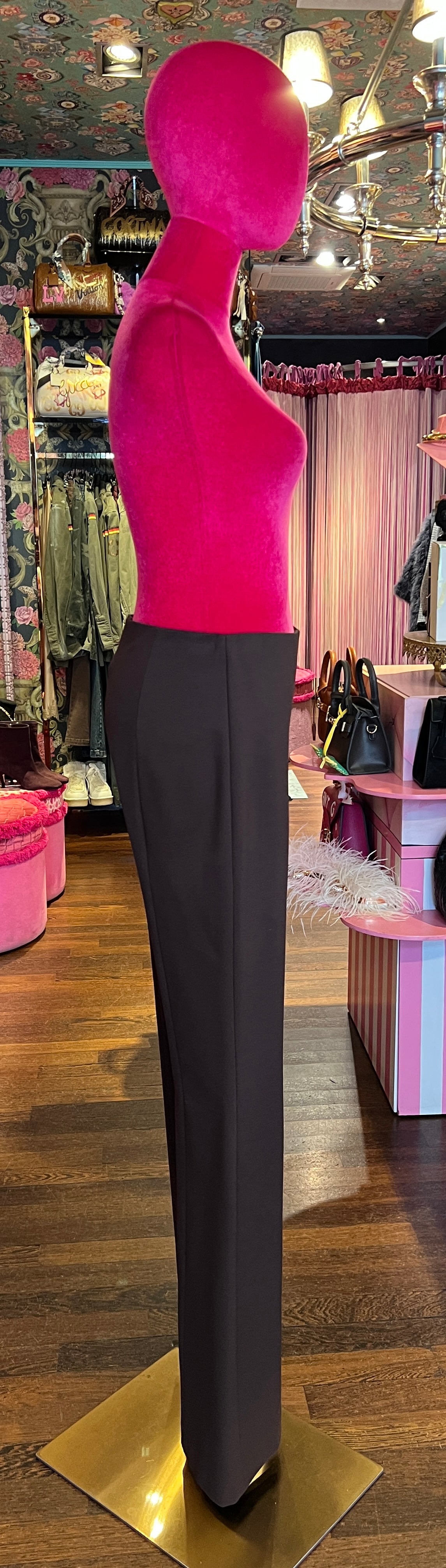 SU official pantalone elasticizzato cioccolato con elastico in vita