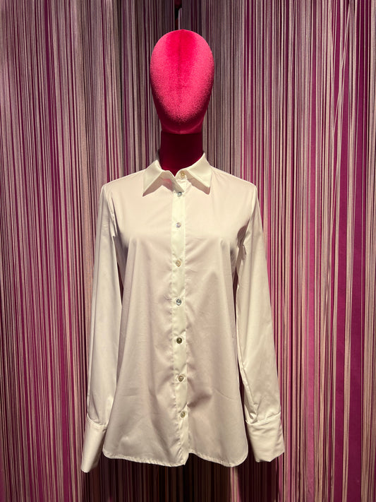 24.25 camicia bianca bottone con perla