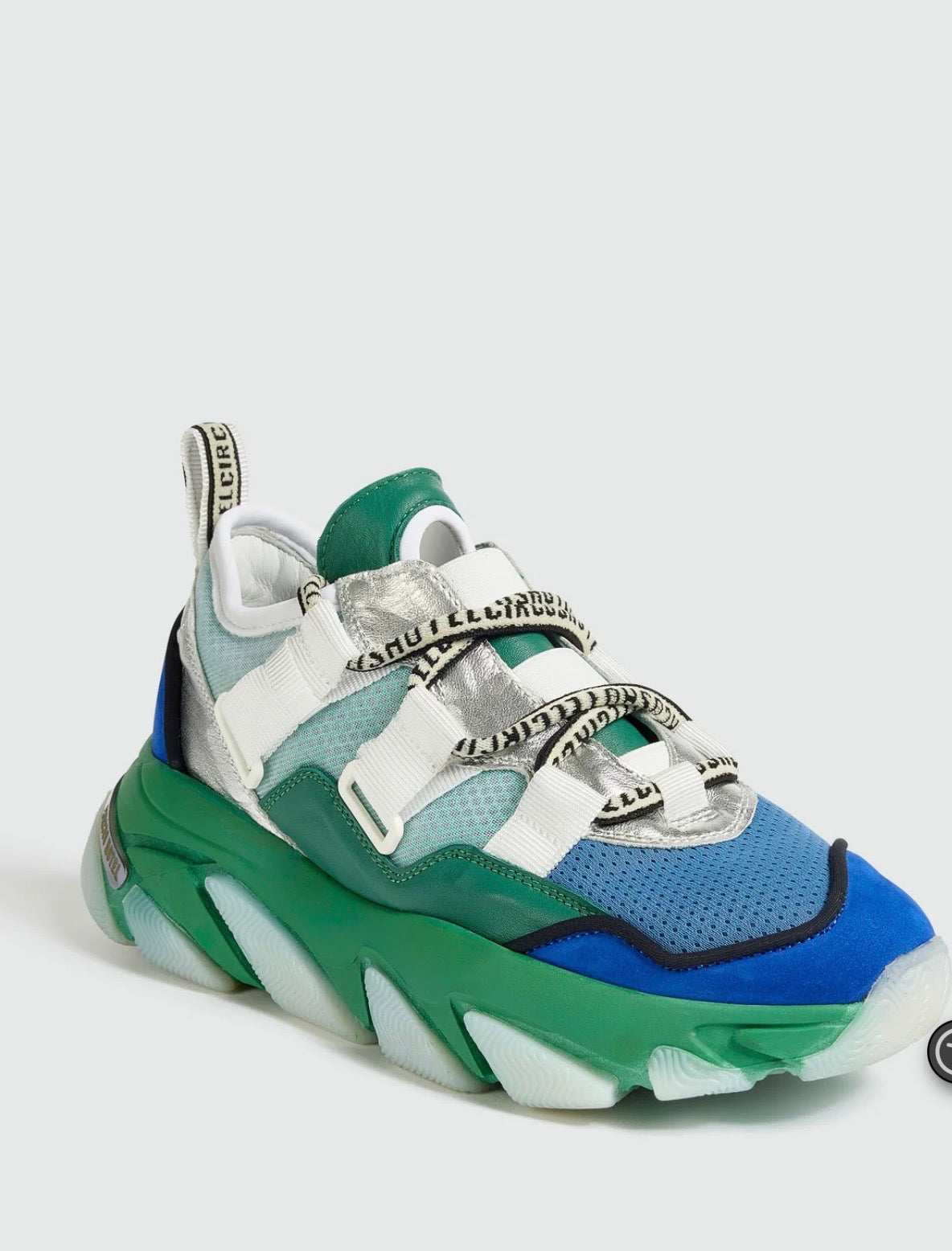 Circus Hotel sneakers verde celeste azzurro e bianco lacci logati