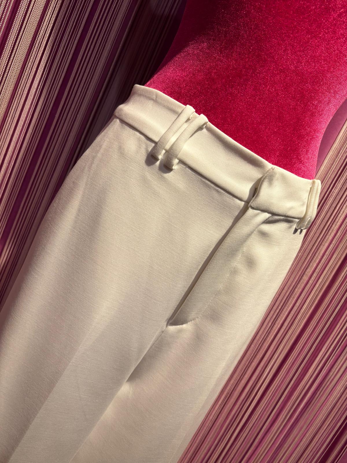 Isabelle Blanche Paris pantalone sartoriale bianco