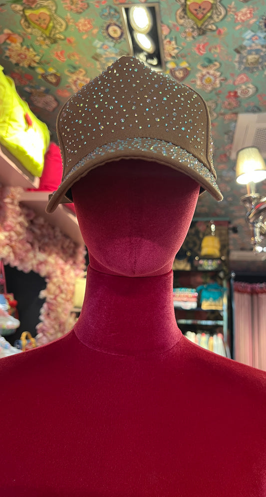 Love & roses cappello con visiera con cristalli misura regolabile