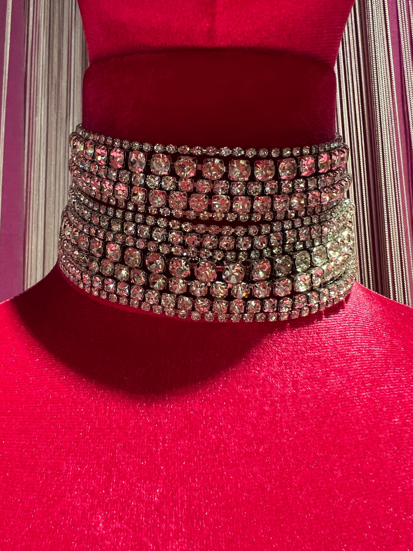 Choker con Swarovski argento