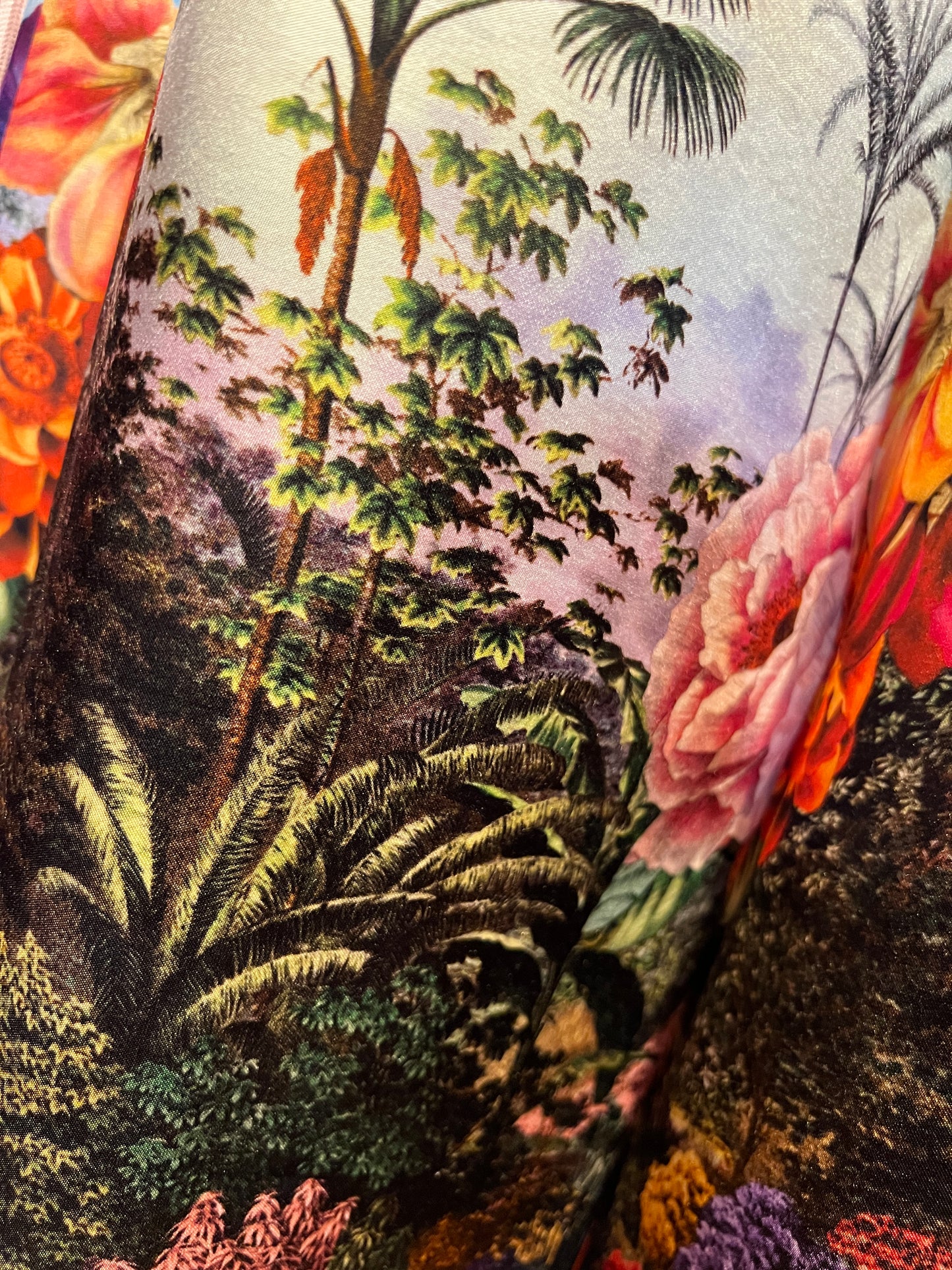 5 Progress pantalone palazzo fantasia floreale con elastico in vita