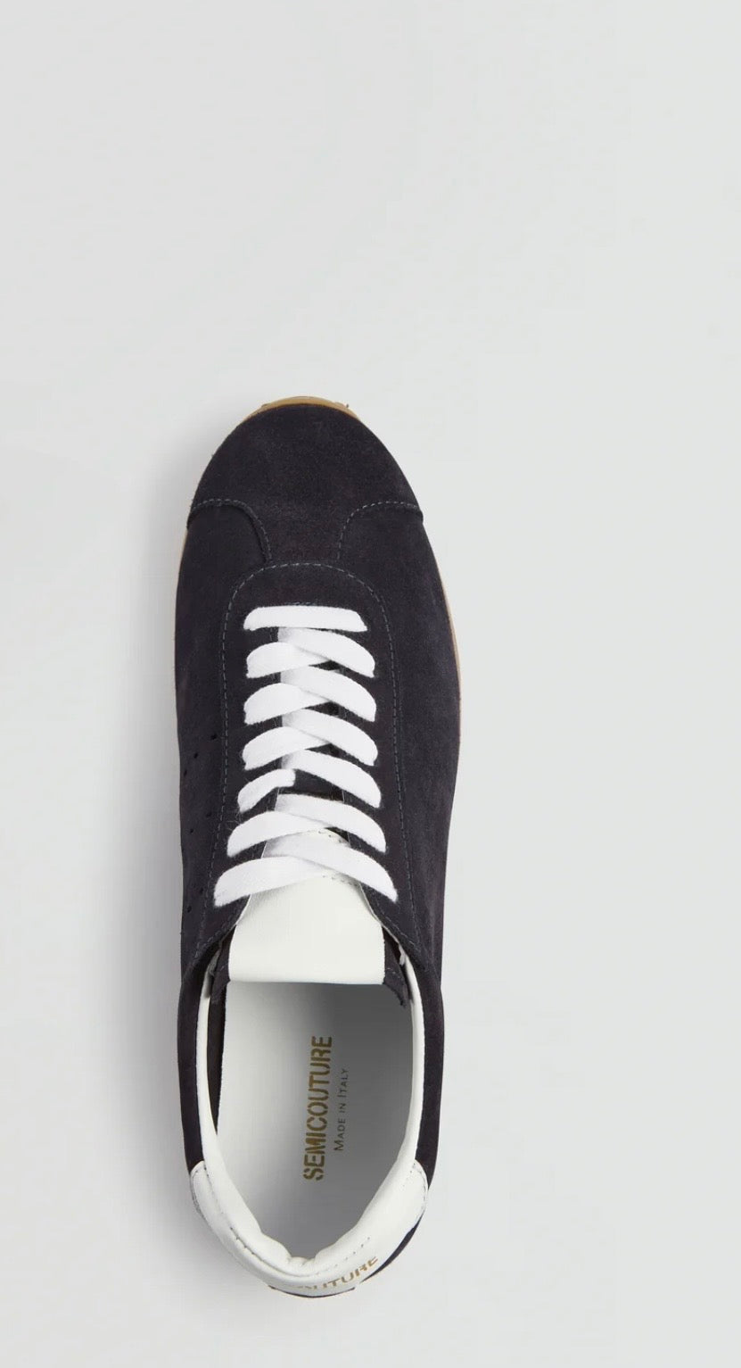 Semicouture -40% di sconto sneaker camoscio blu