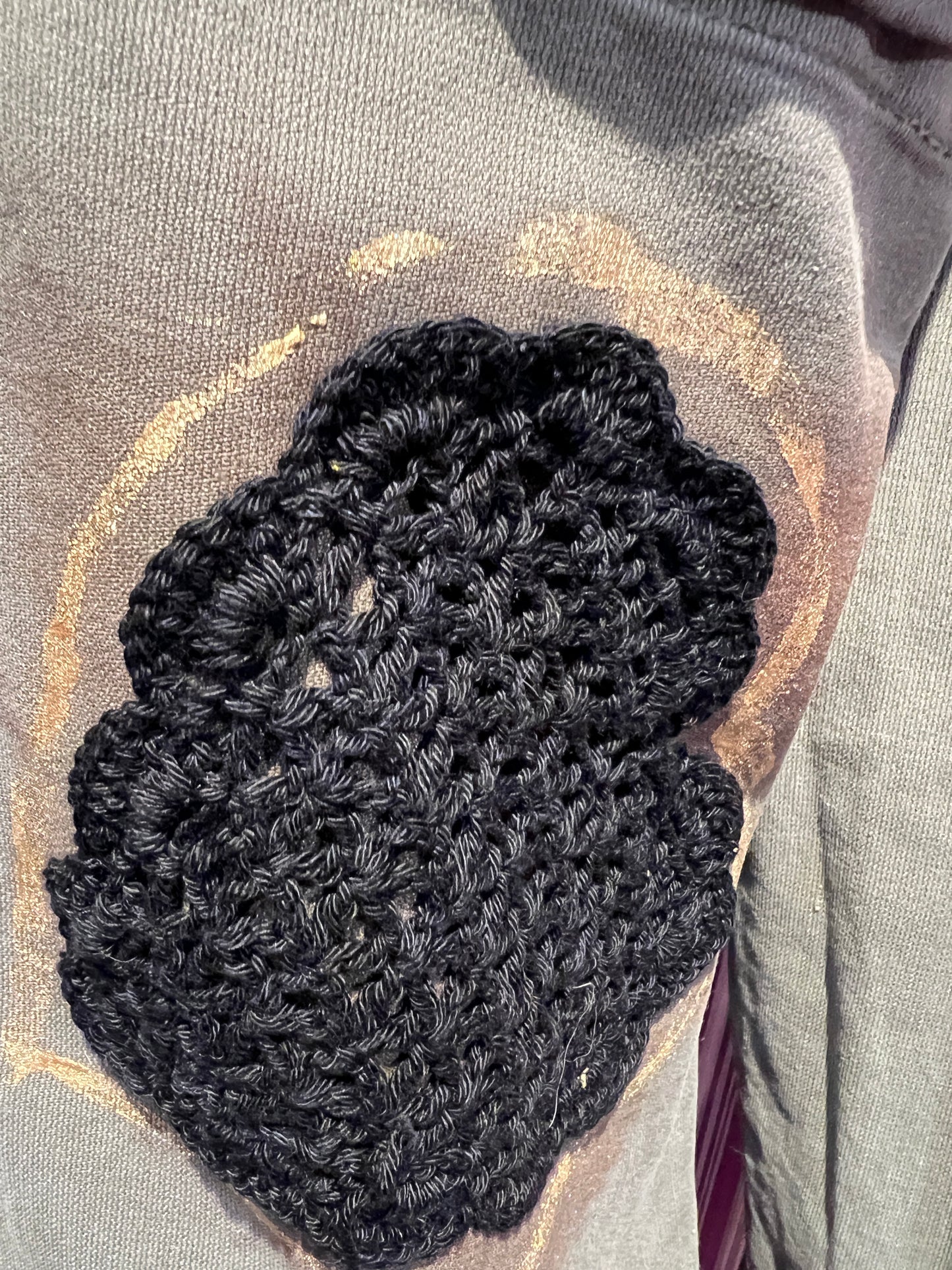 ABpink🩷 giacca  GG con applicazioni cuori neri crochet vestibilita’ 40/46