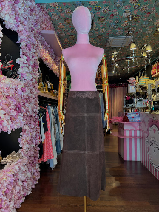 Pink memories gonna camoscio con pizzo