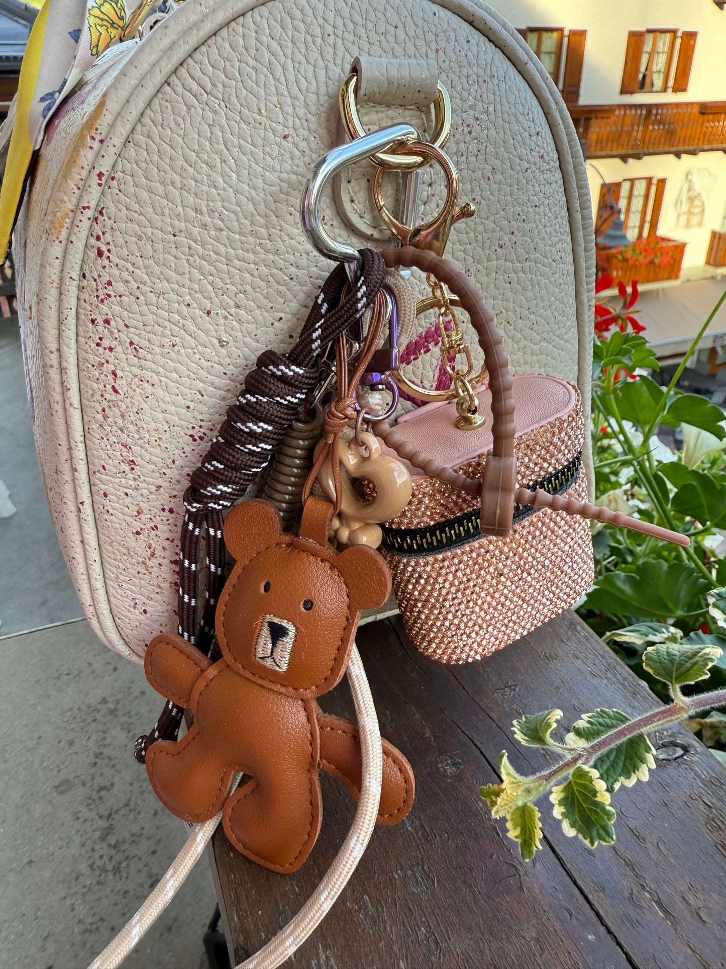 ABpink🩷 borsa pelle dipinta a mano con tracolla