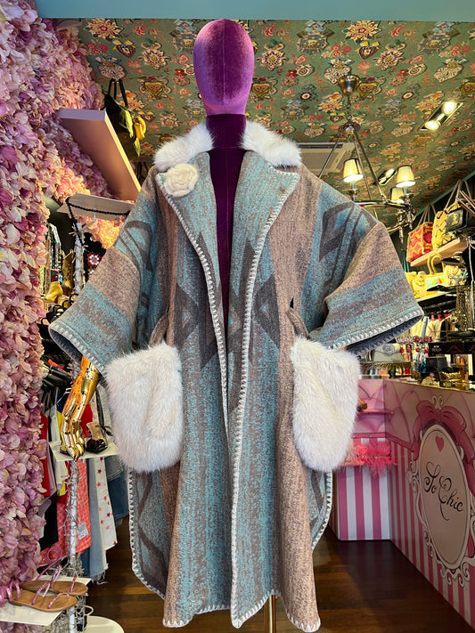 Front street mantella -cappotto jacquard