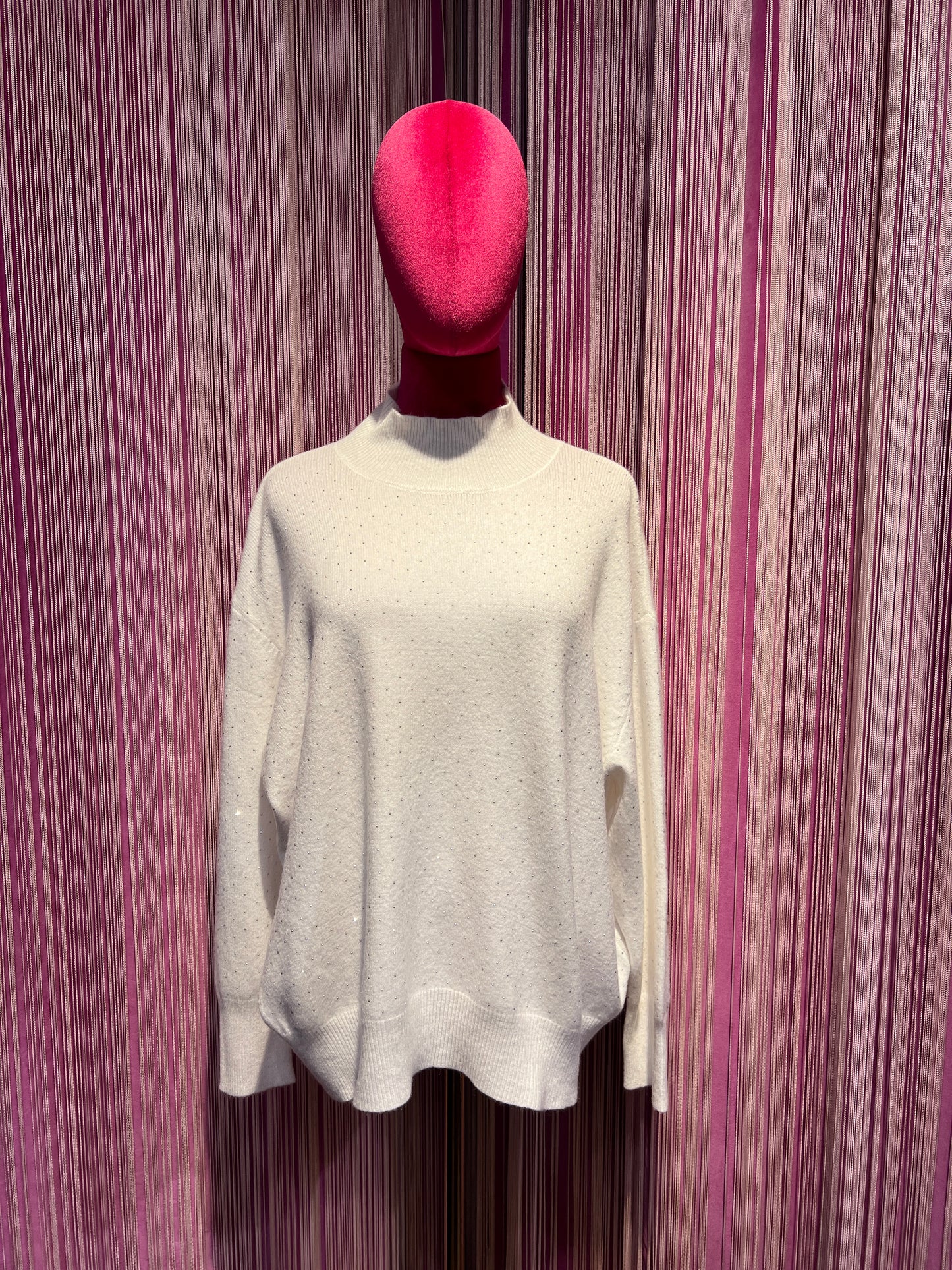 The room maglia bianca con pois cristalli