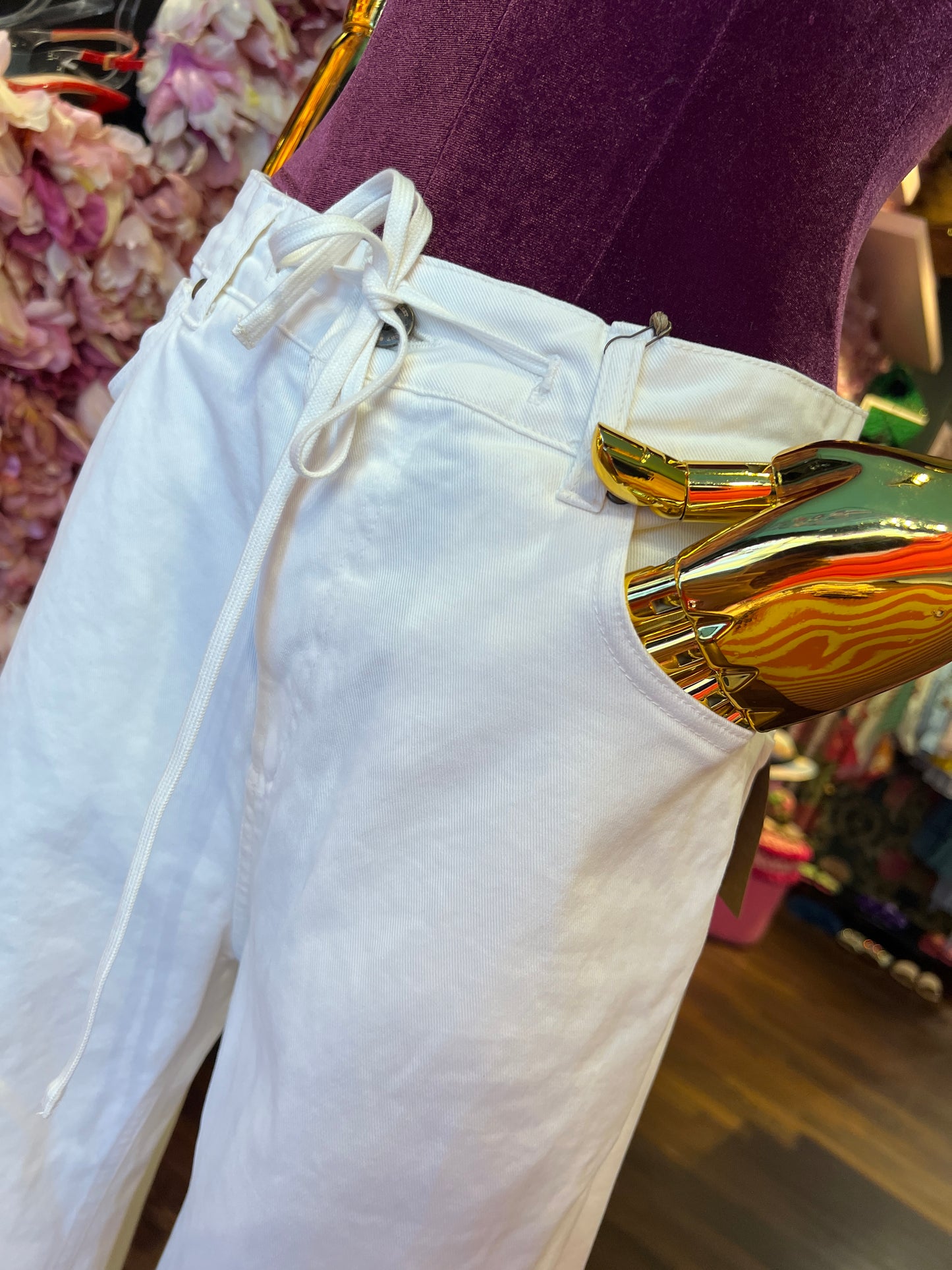 Front street pantalone con laccetto bianco vestibilita’  ampia