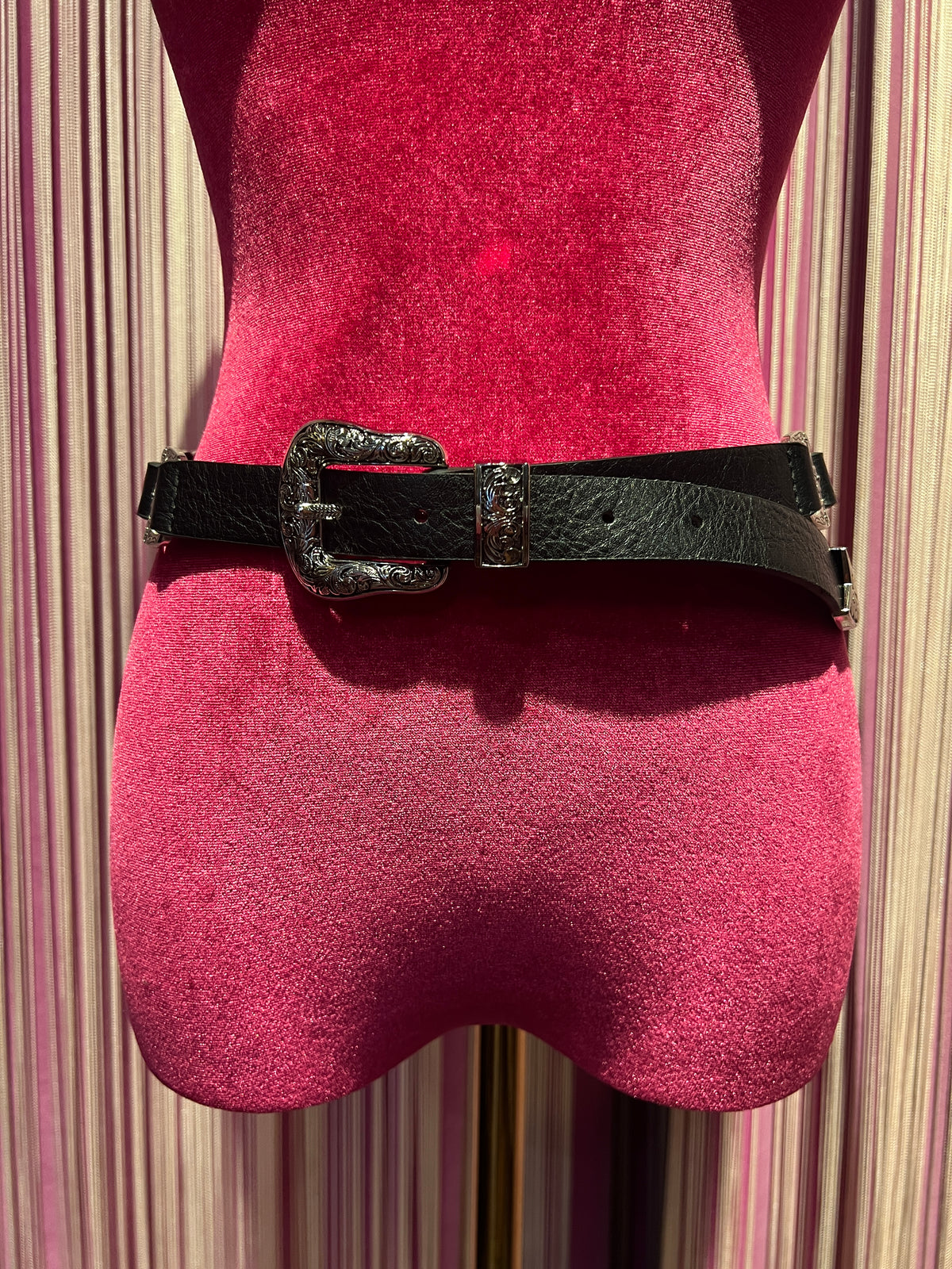 Love & roses cinta ecopelle con dettagli metallici argento cuori