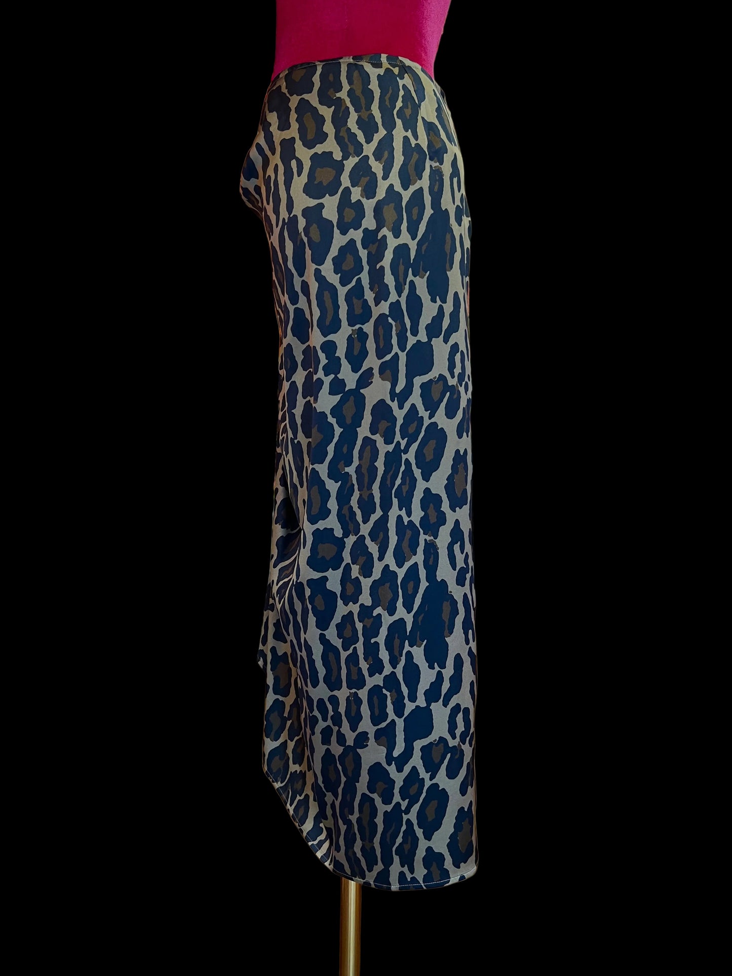 Bazar deluxe gonna fantasia stampa leopardata con drappeggio