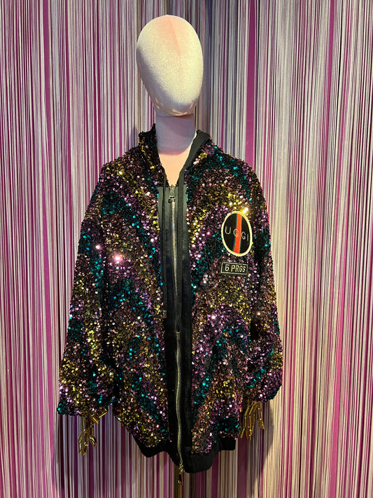 5 Progress bomber oversize full paillettes multicolor