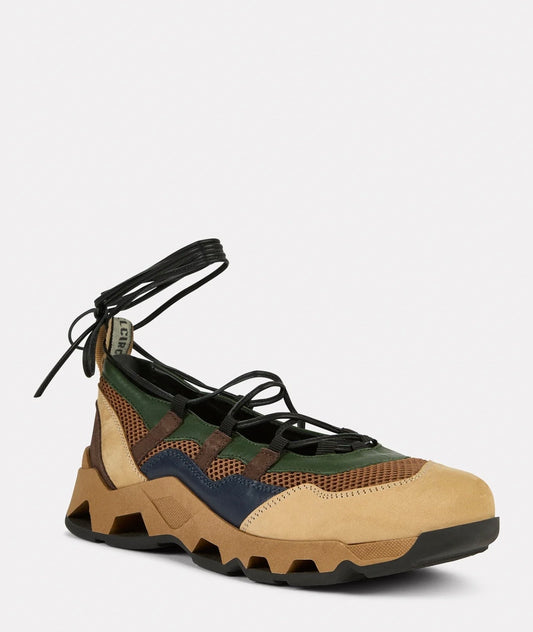 Circus Hotel sneakers multicolor con lacci in pelle tessuto a rete