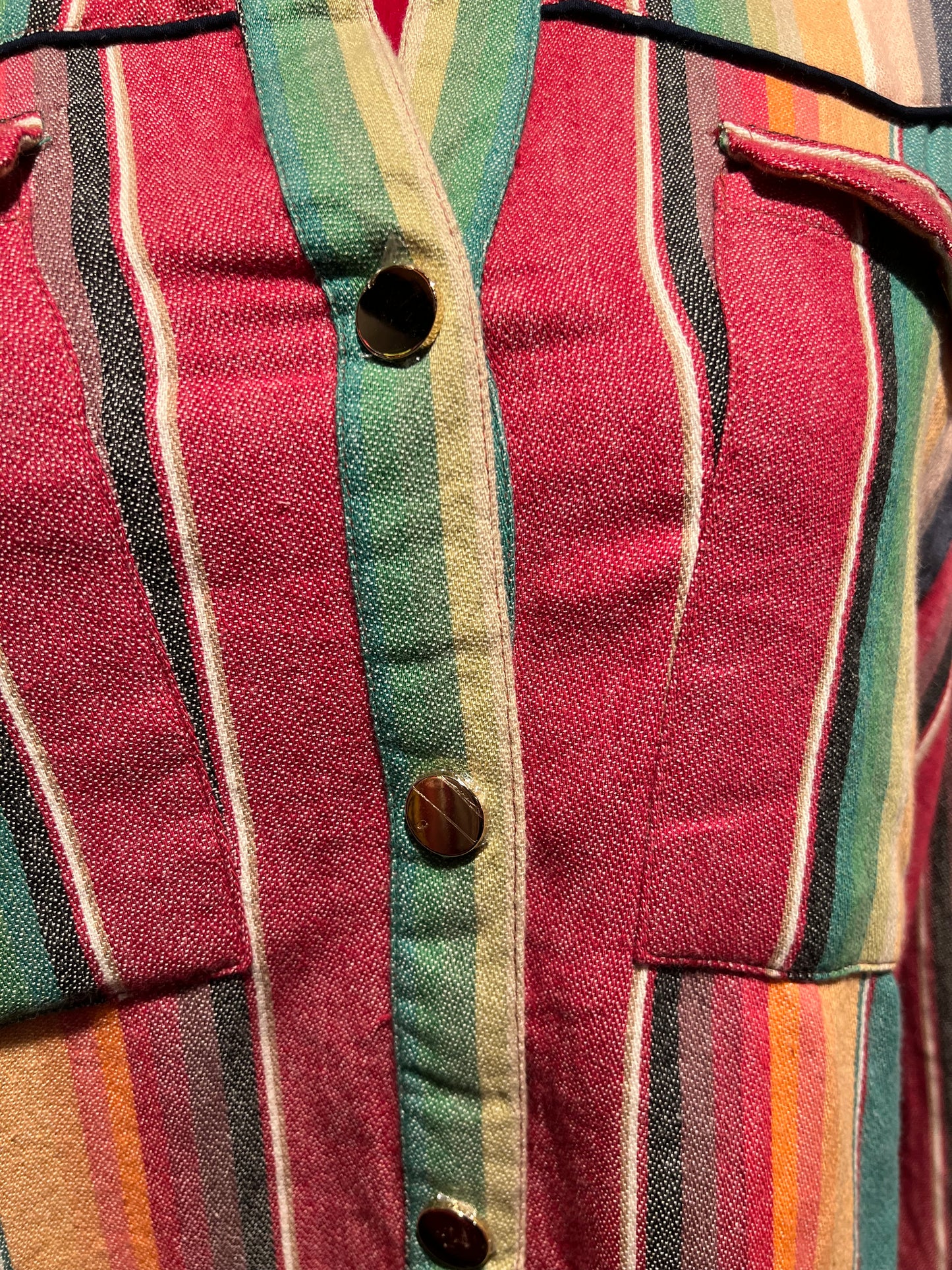 Wild meno 50% camicia navajos righe multicolor