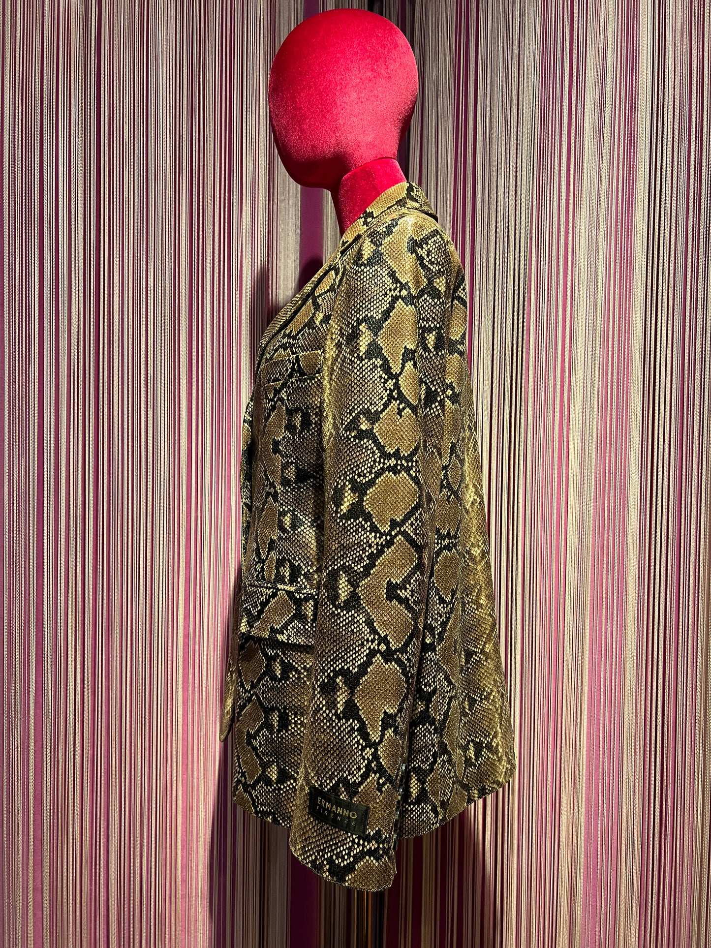 Ermanno Scervino giacca ecopelle pitonata