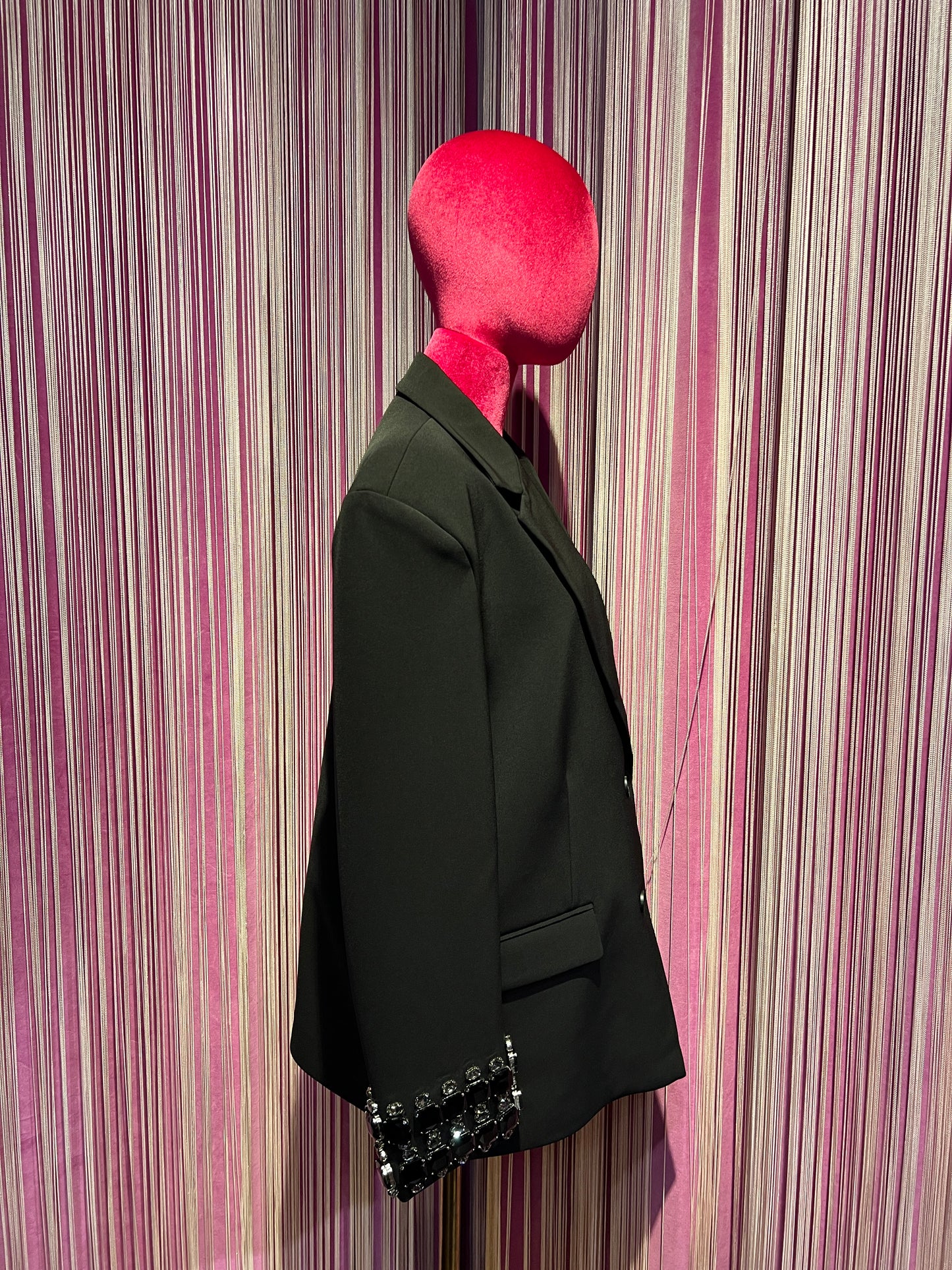 Isabelle Blanche Paris blazer oversize con ricami pietre nel polso