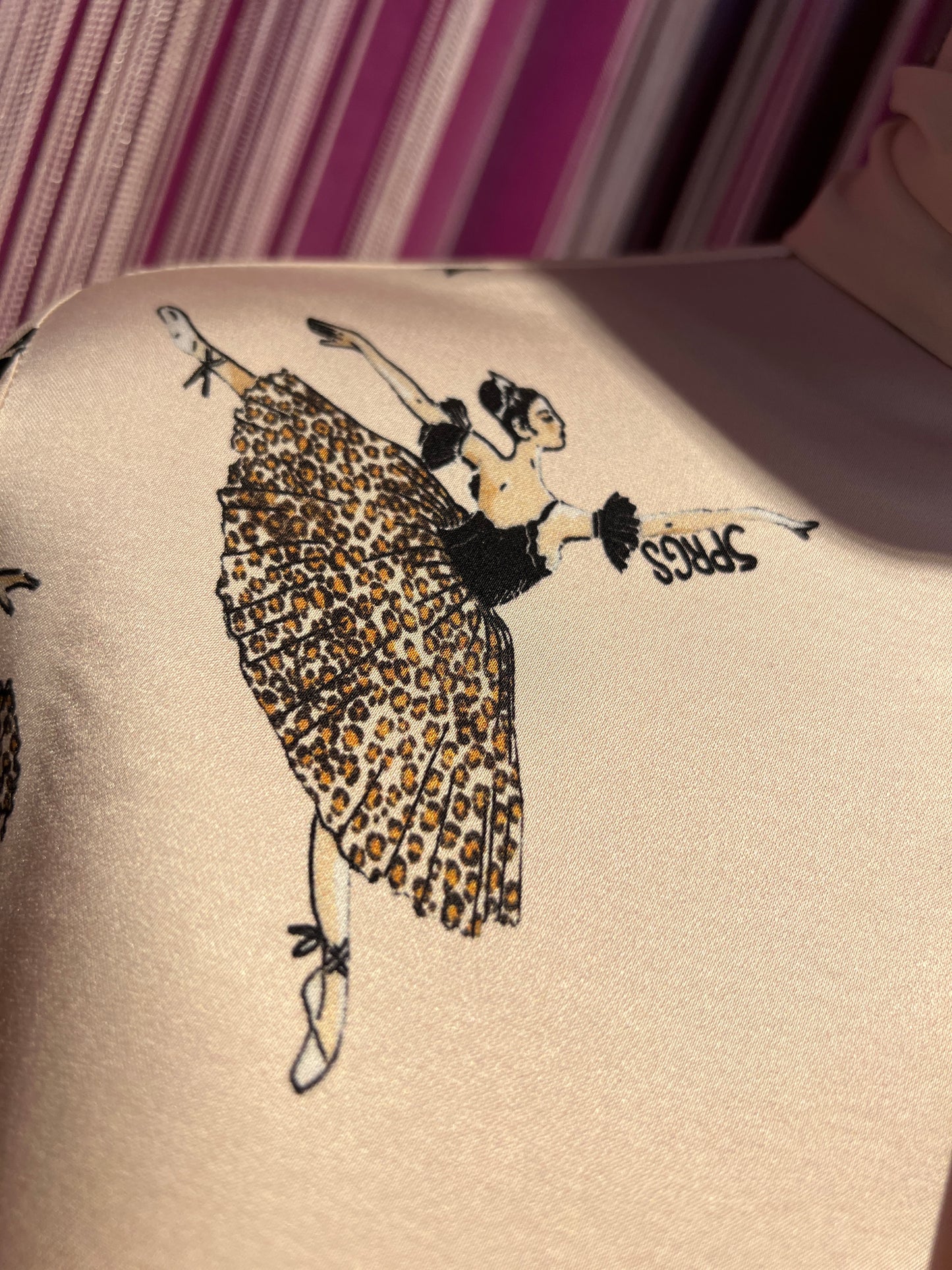 5 Progress camicia crema con stampa ballerina