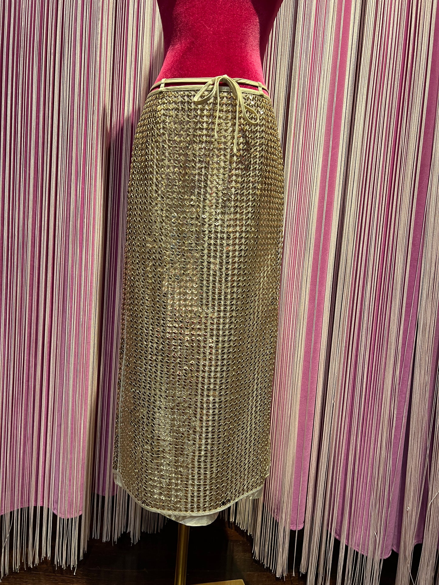 Isabelle Blanche Paris -40% di sconto gonna longuette in paillettes