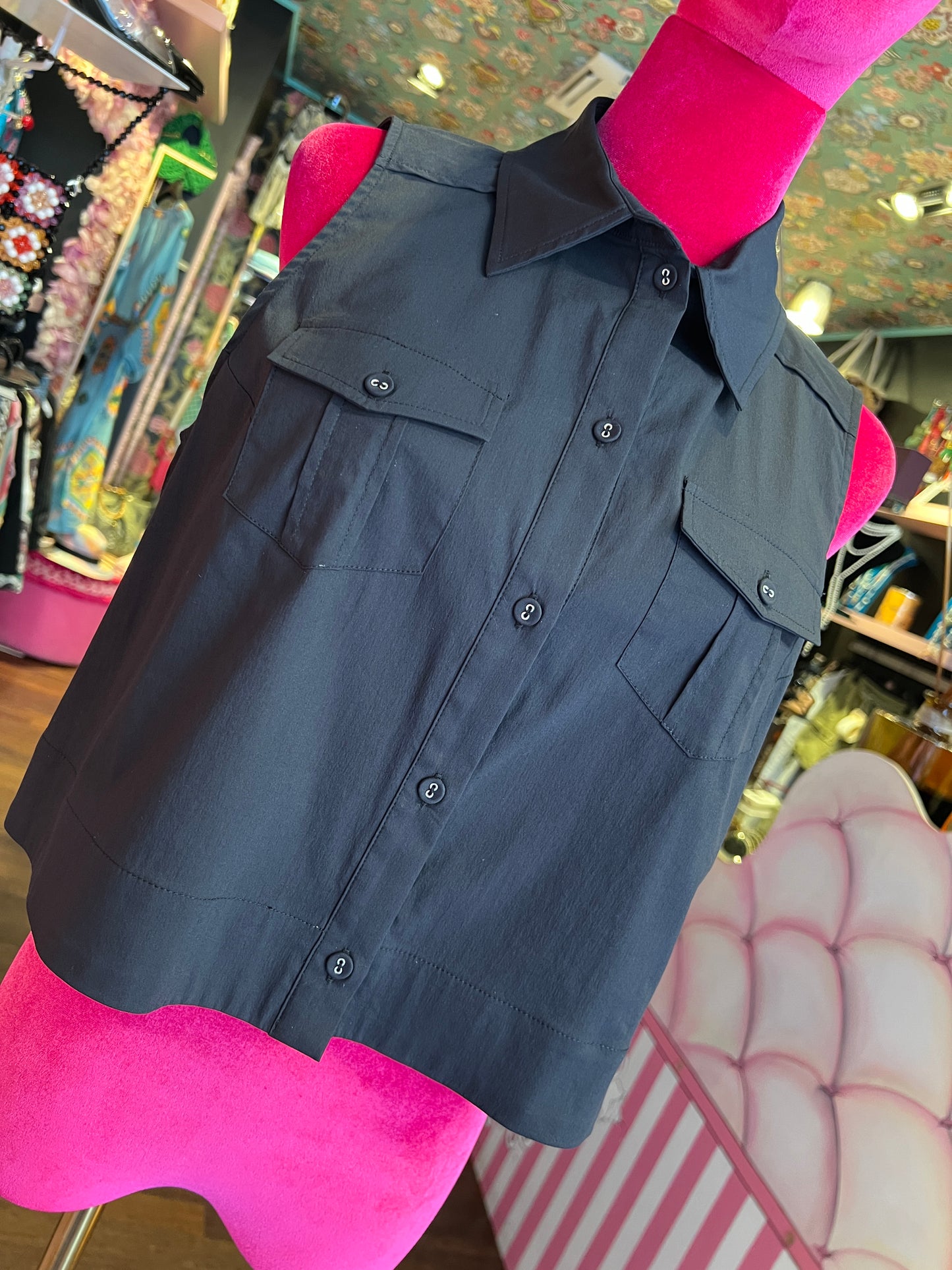 Nenette occasione imperdibile camicia senza maniche cotone elasticizzato