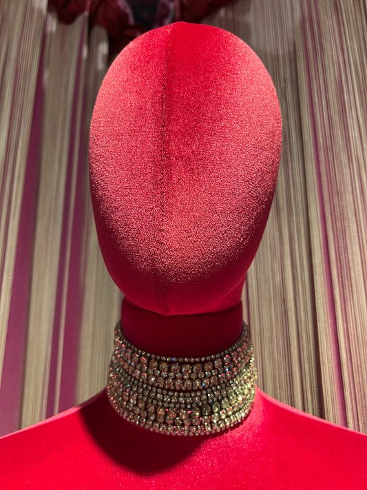 Choker con Swarovski argento