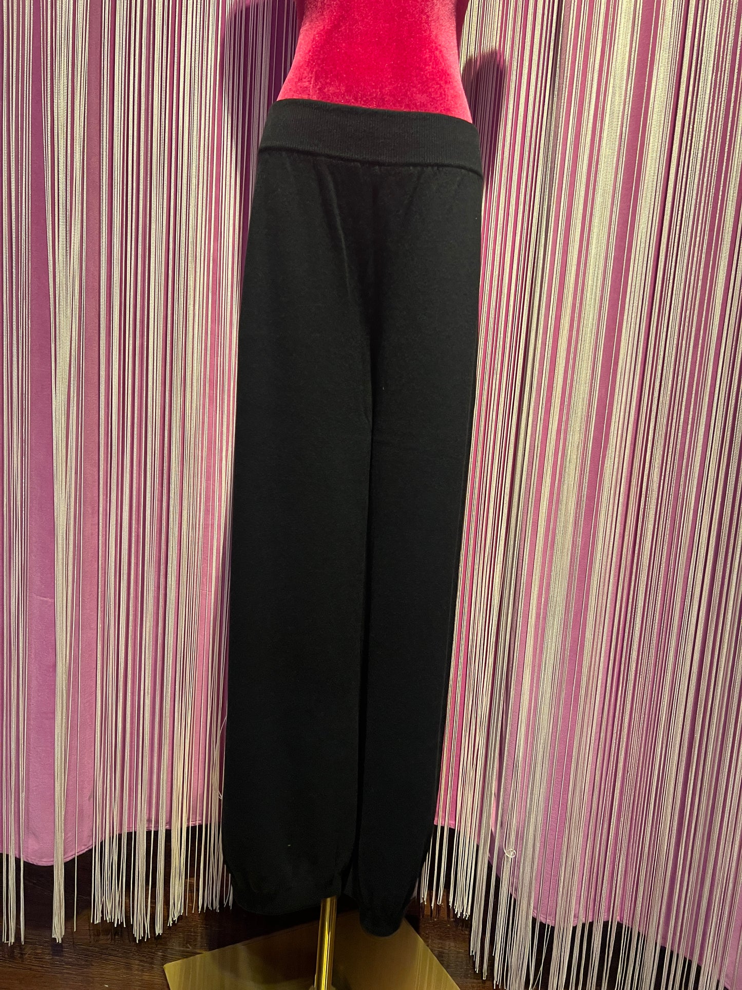 Circus Hotel pantalone jogger misto cachemire nero