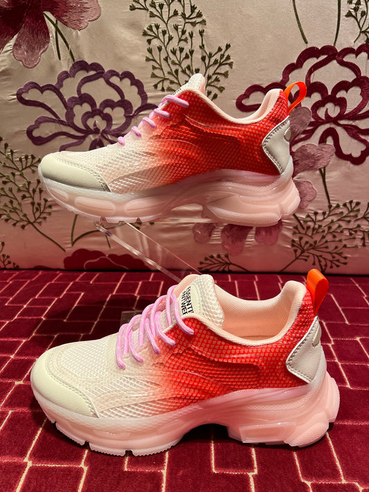 Essentiel antwerp sconto50% sneakers bianche e arancio lacci rosa