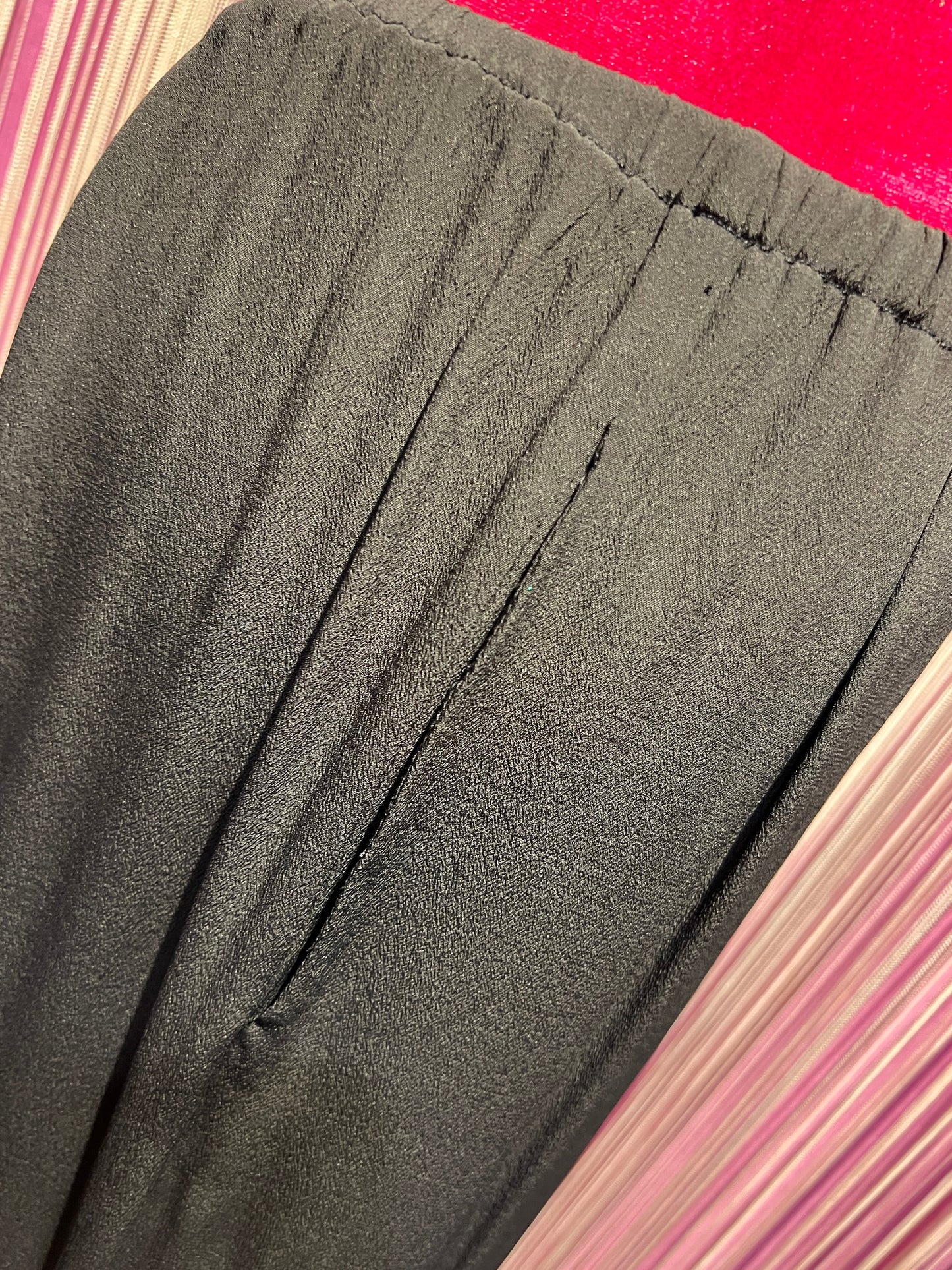 SU official pantalone morbido con elastico e laccetto in vita cioccolato