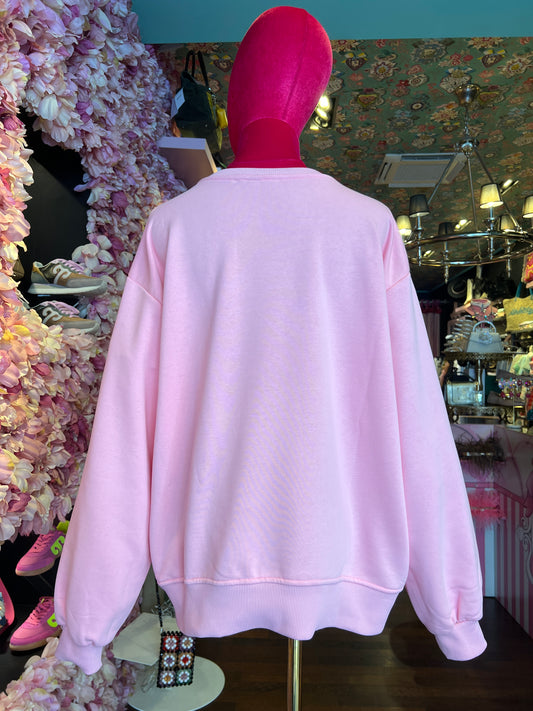 Mon amour Paris -20% di sconto felpa rosa smile giallo “ have a good day!”